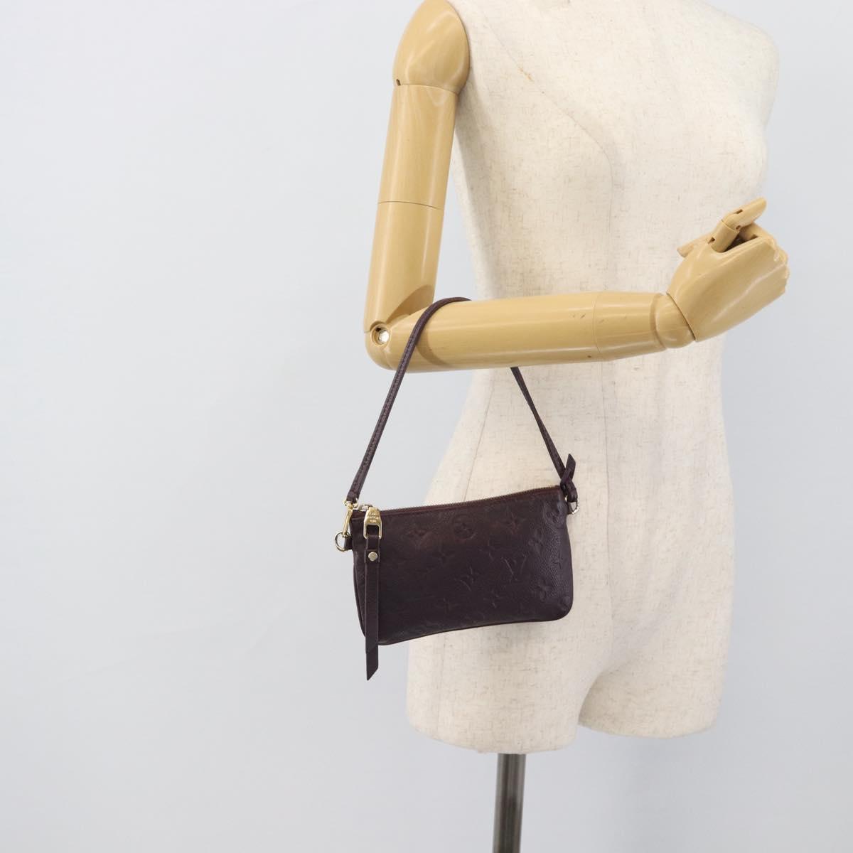 LOUIS VUITTON Monogram Empreinte Citadine PM Pouch Purple LV Auth bs36589