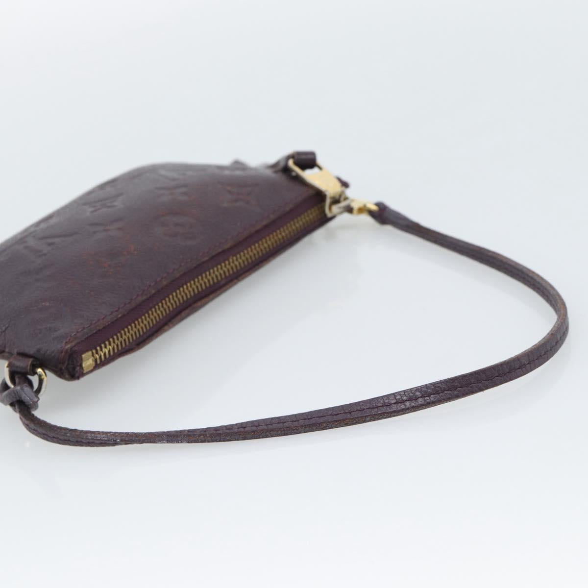 LOUIS VUITTON Monogram Empreinte Citadine PM Pouch Purple LV Auth bs36589