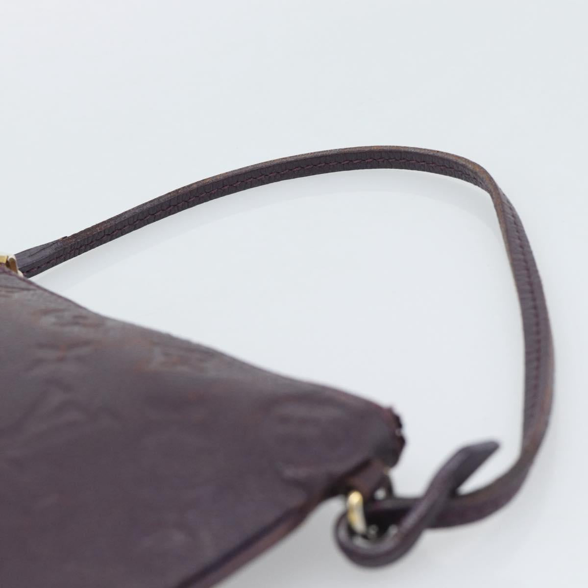 LOUIS VUITTON Monogram Empreinte Citadine PM Pouch Purple LV Auth bs36589
