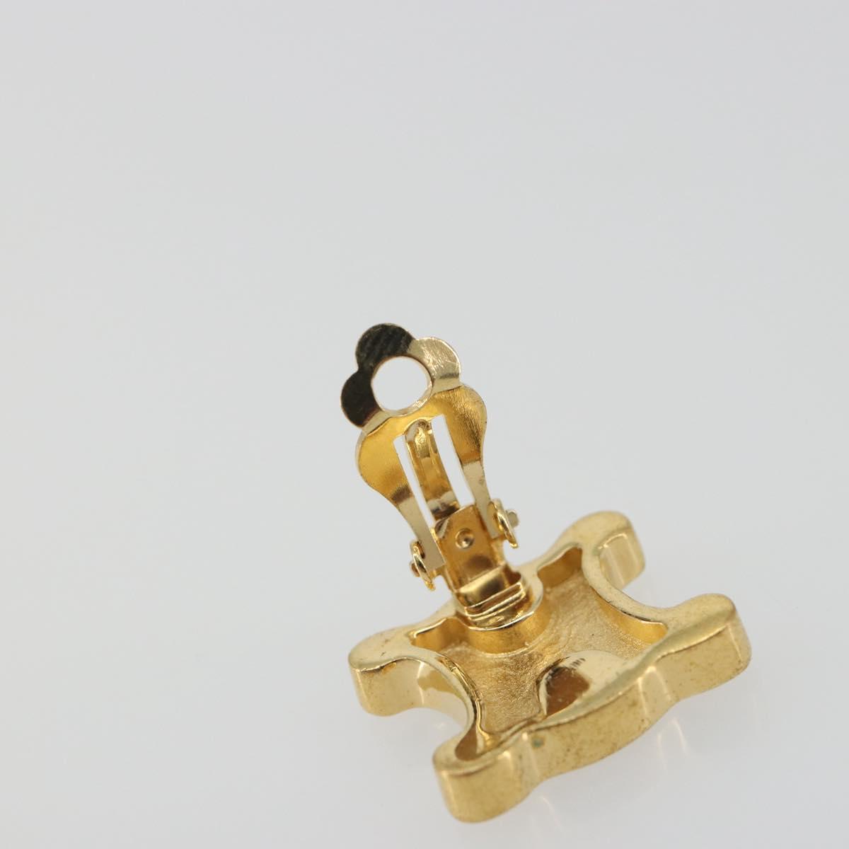 CELINE Earring metal Gold Auth bs36604