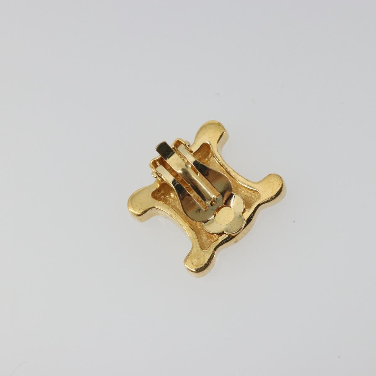 CELINE Earring metal Gold Auth bs36604
