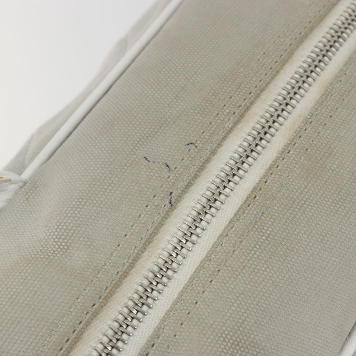 CHANEL Sports Line Matelasse Boston Bag Canvas Gray Silver CC Auth bs36613