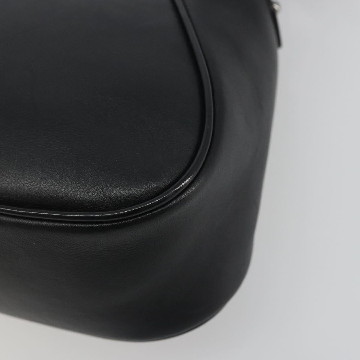 Salvatore Ferragamo Shoulder Bag Leather Black Auth bs36615V