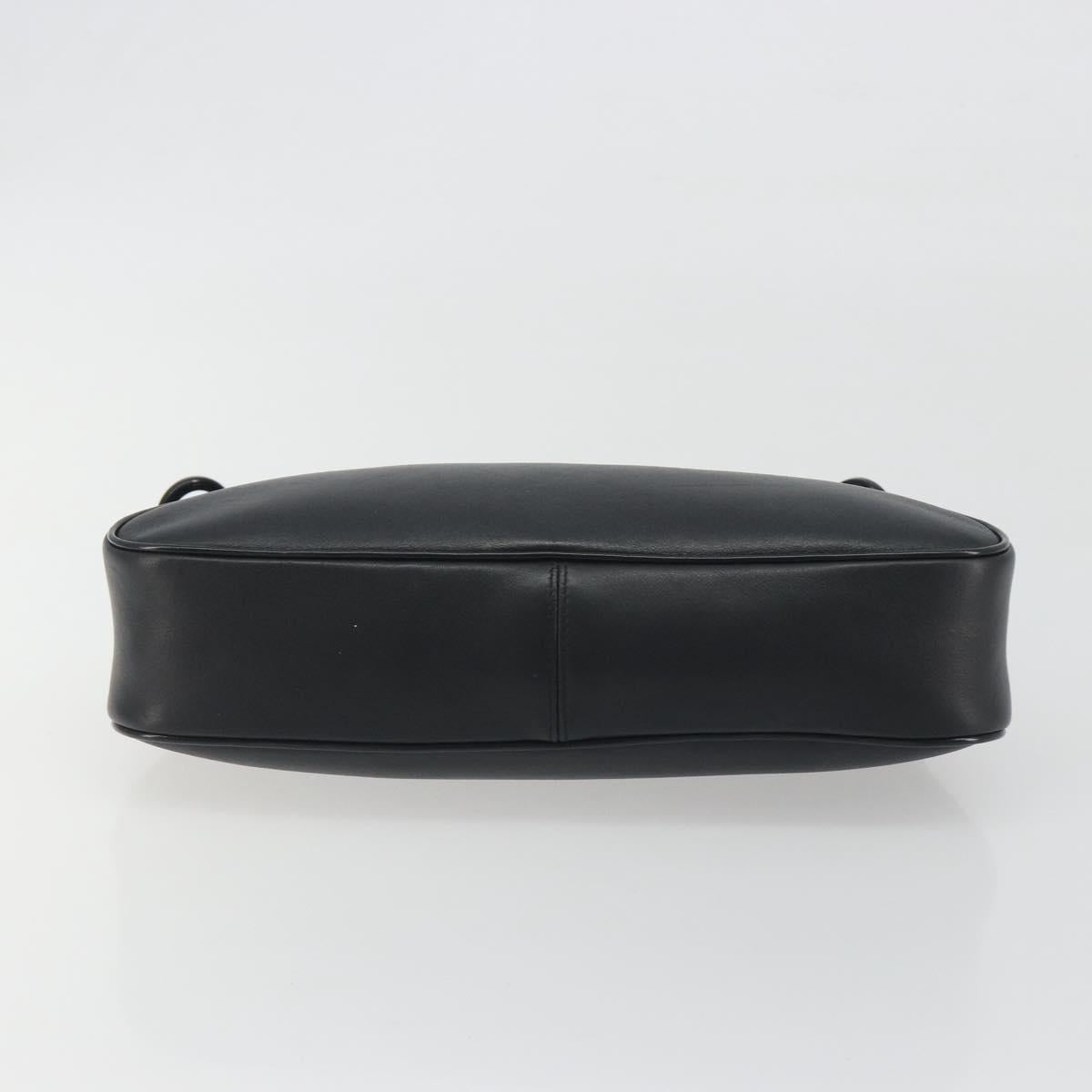 Salvatore Ferragamo Shoulder Bag Leather Black Auth bs36615V