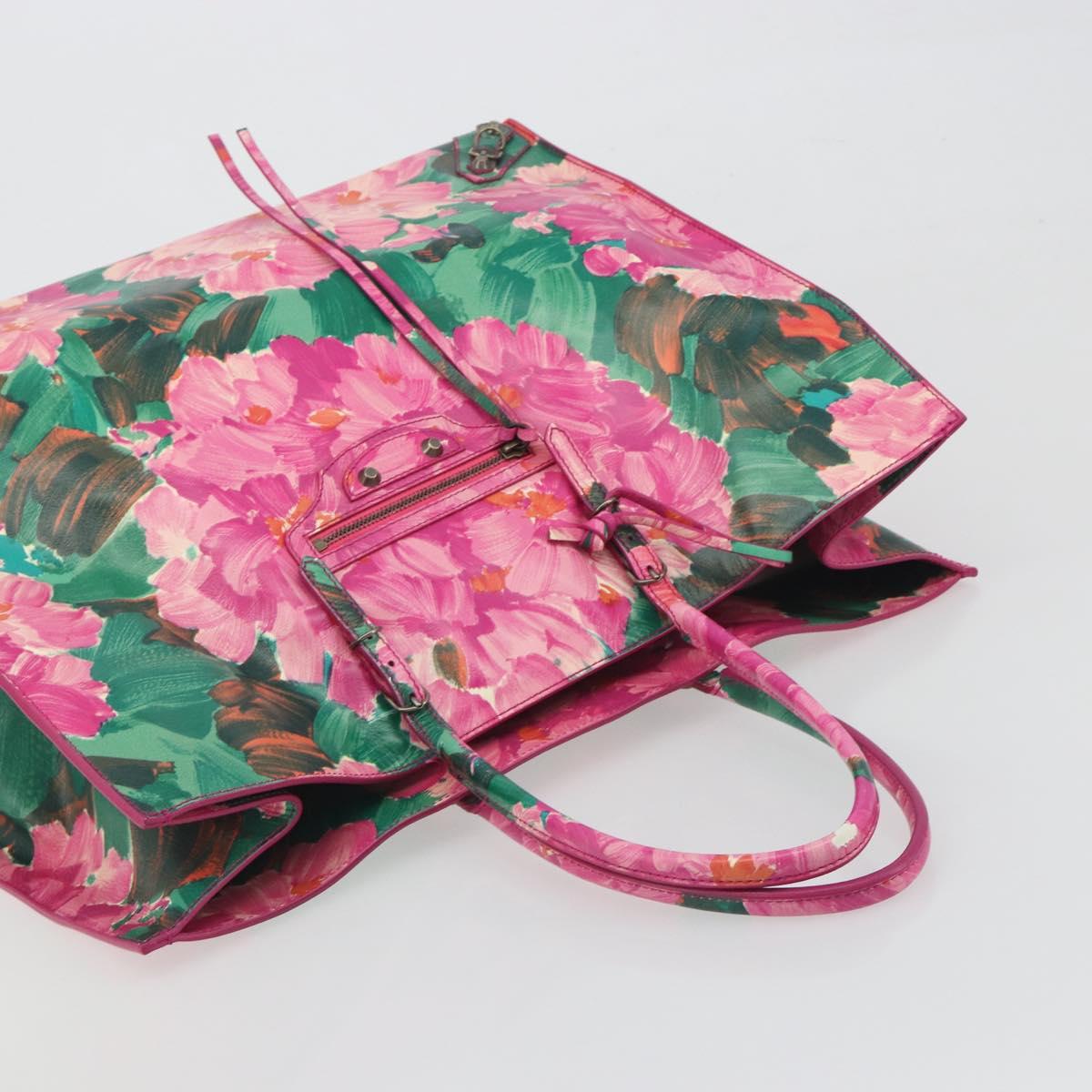 BALENCIAGA The Paper Tote Bag Leather Pink 236701 Auth bs36620A