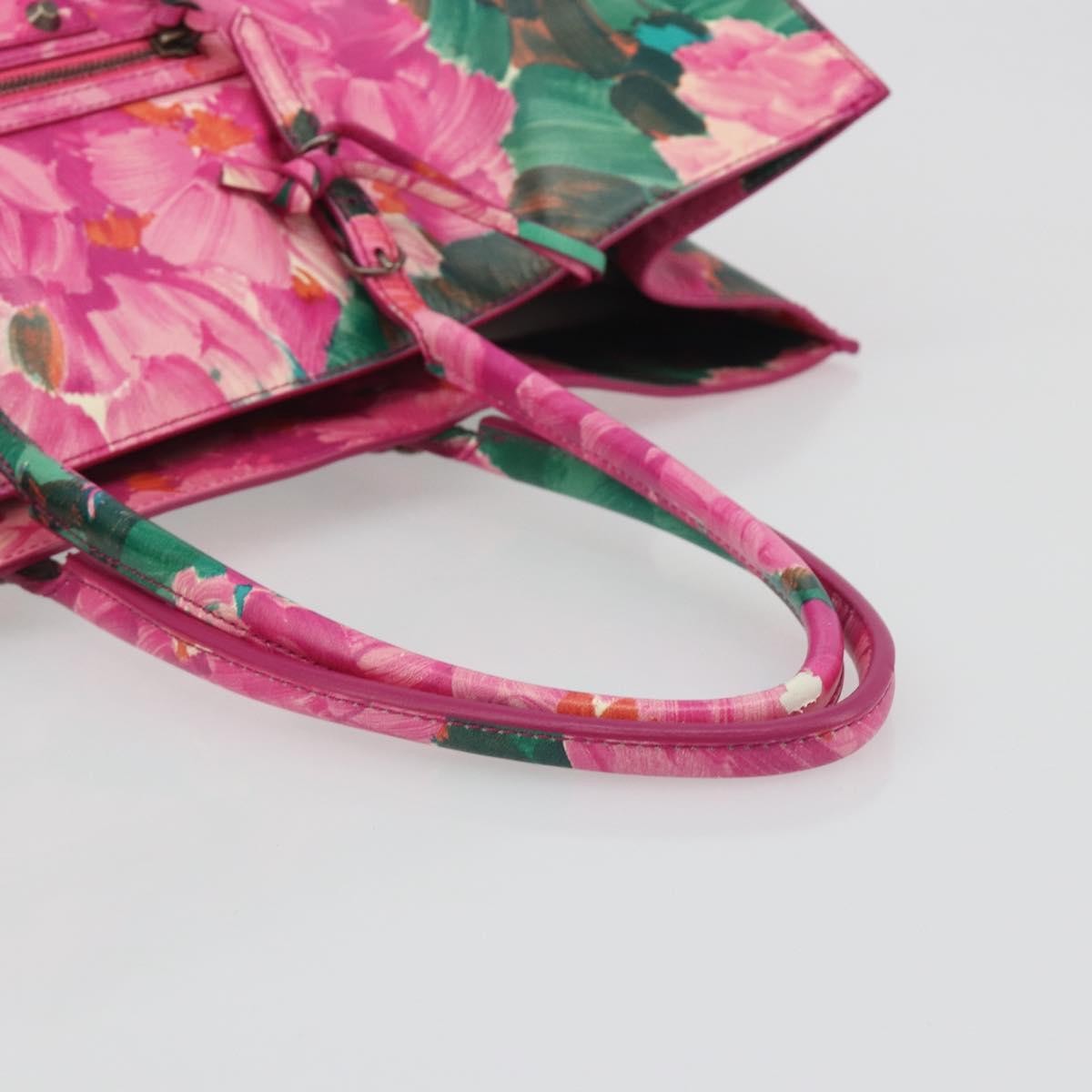 BALENCIAGA The Paper Tote Bag Leather Pink 236701 Auth bs36620A