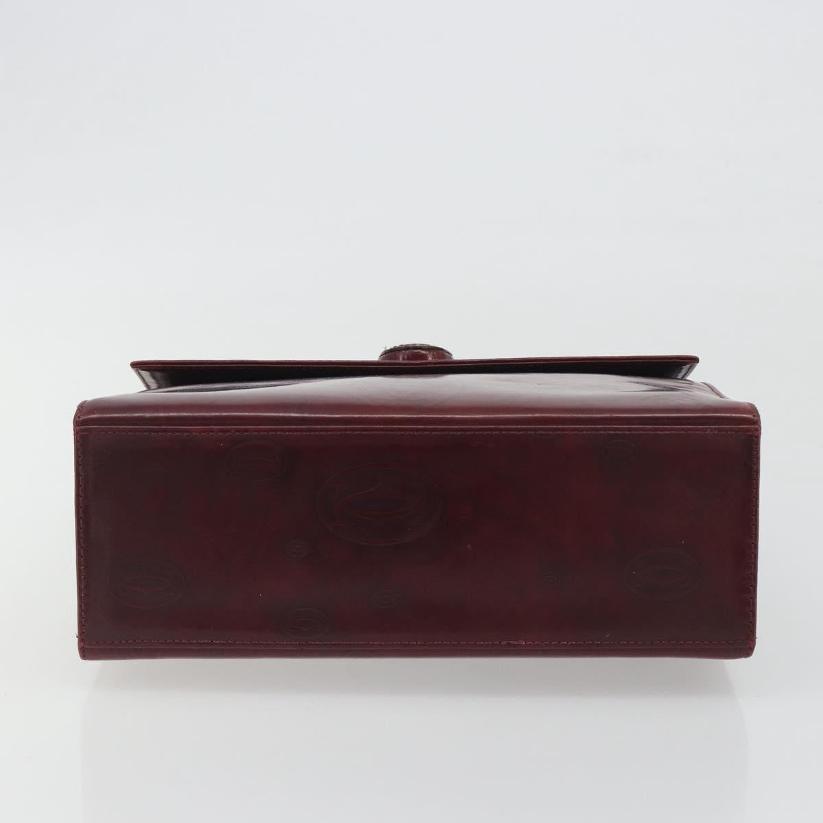 CARTIER Happy Birthday Hand Bag Patent leather Red Auth bs36621