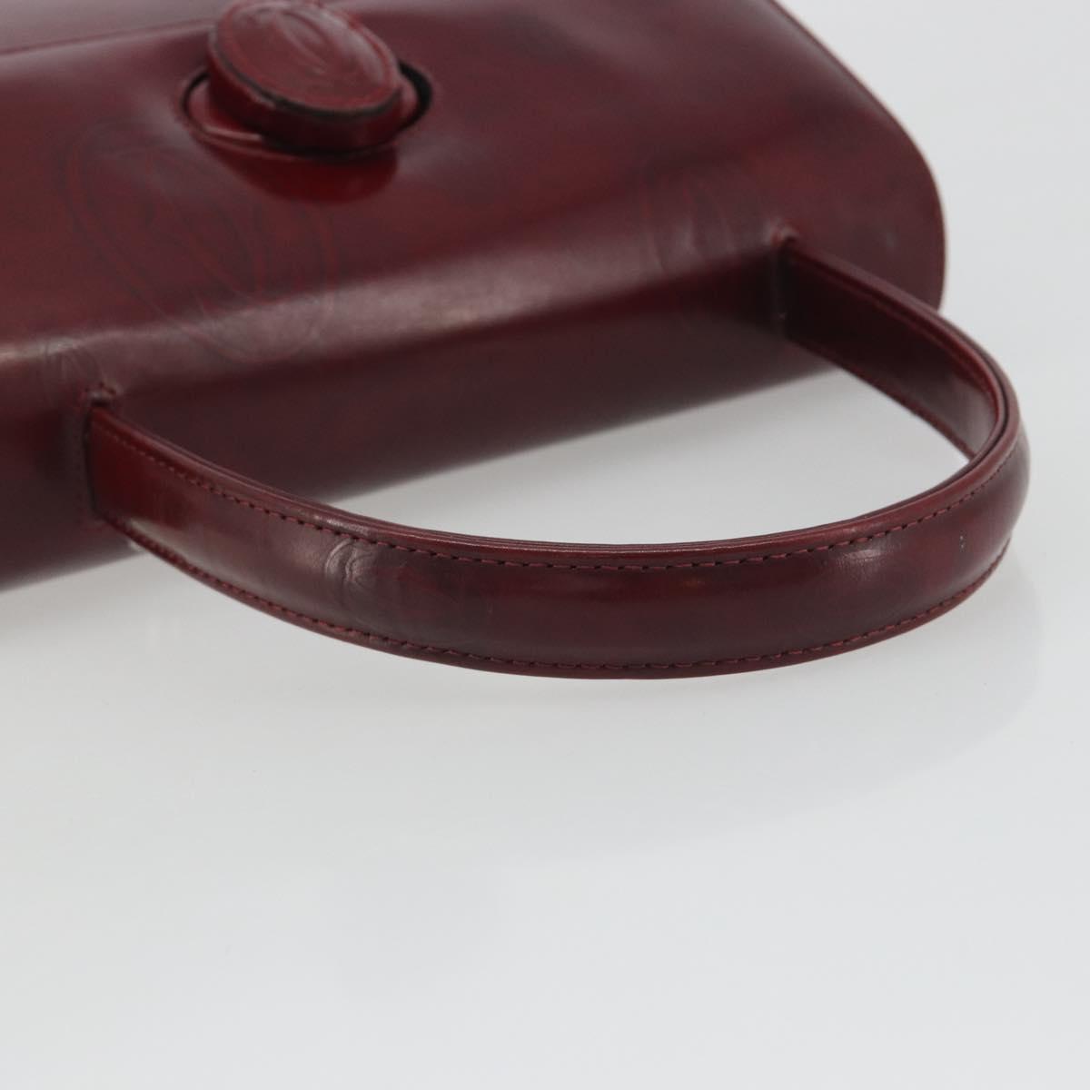 CARTIER Happy Birthday Hand Bag Patent leather Red Auth bs36621