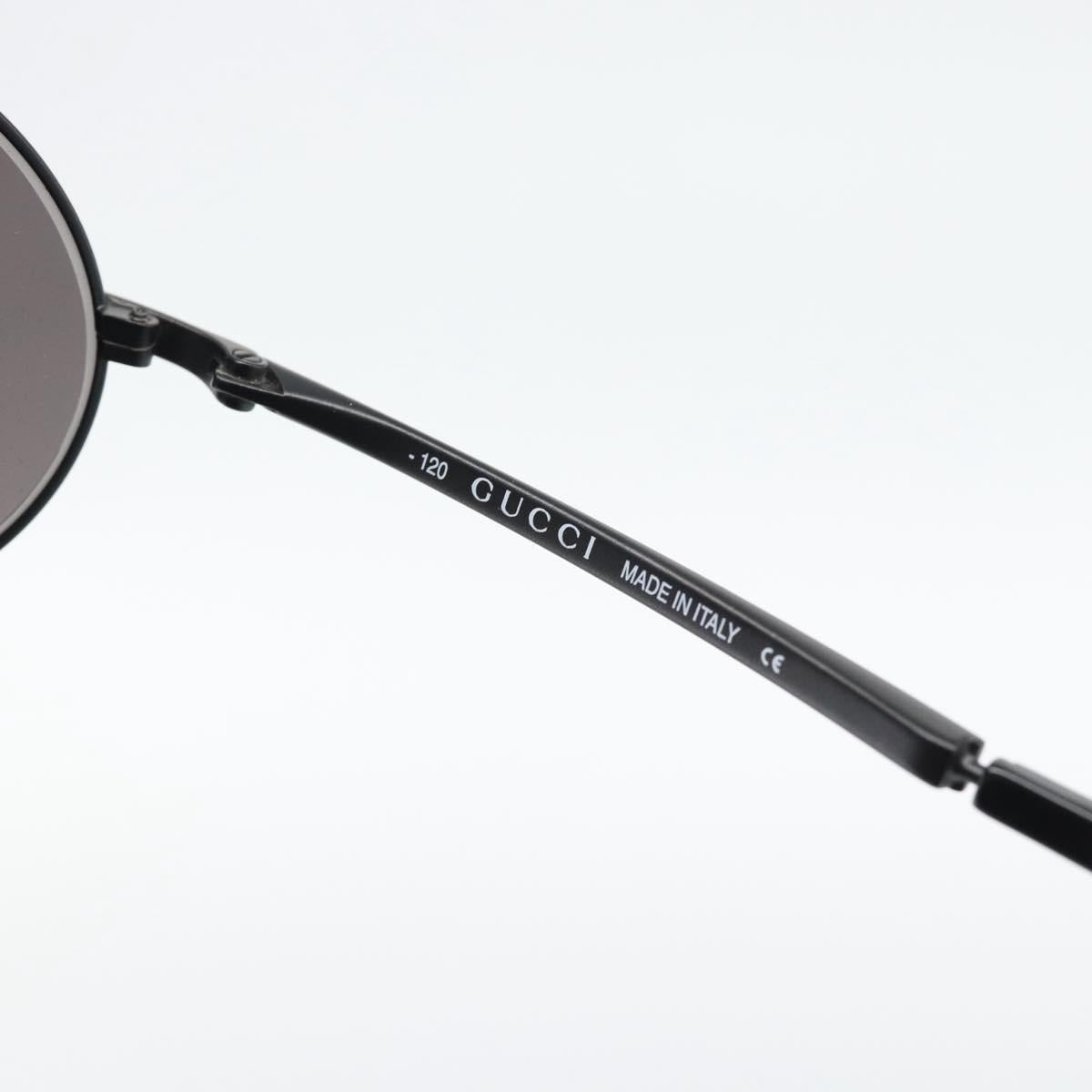 GUCCI Sunglasses Plastic Black Auth bs36623