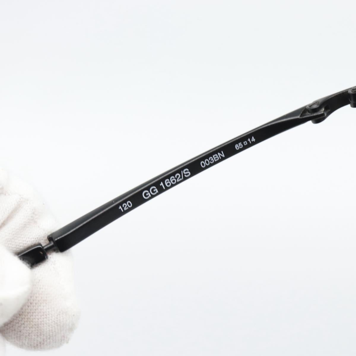 GUCCI Sunglasses Plastic Black Auth bs36623
