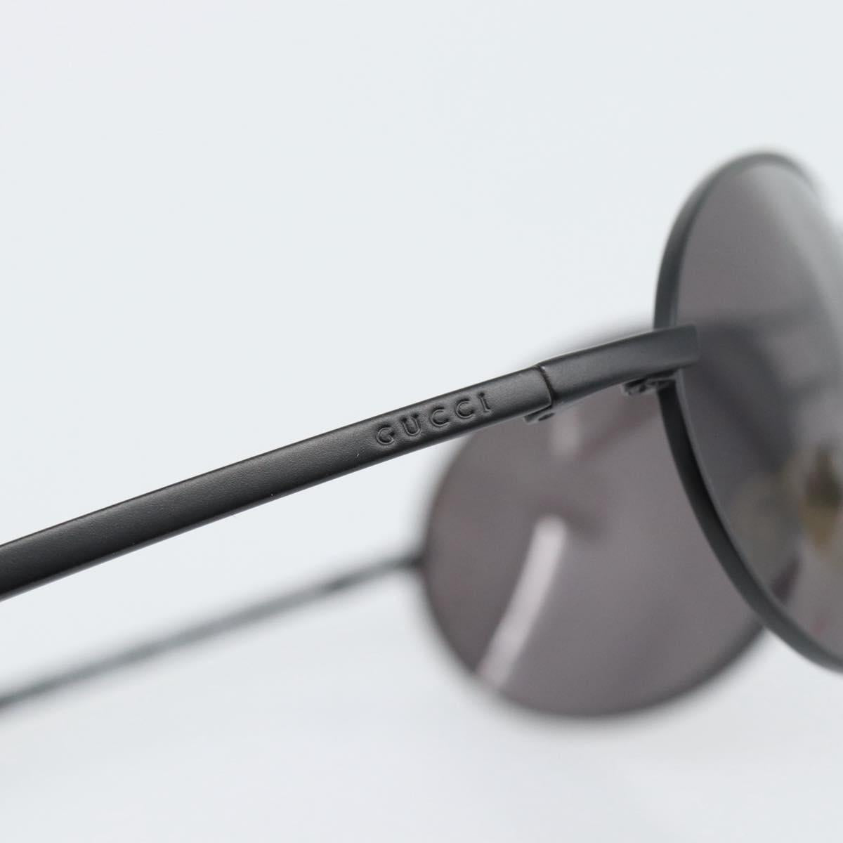GUCCI Sunglasses Plastic Black Auth bs36623