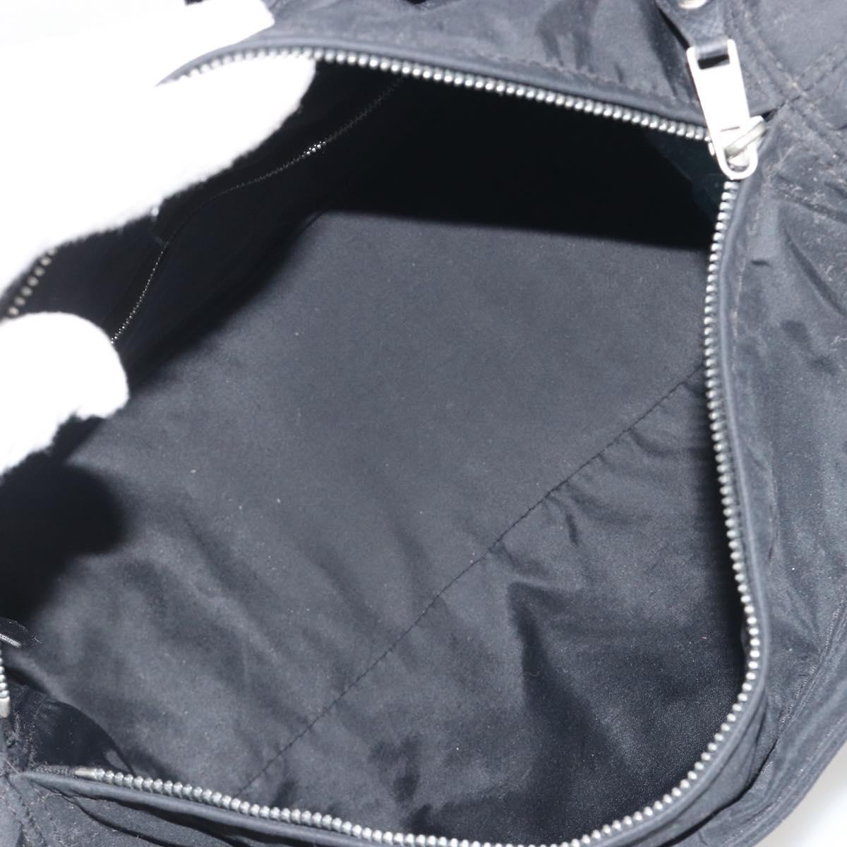 HERMES Acape Luco PM Hand Bag Nylon Black Auth bs36629