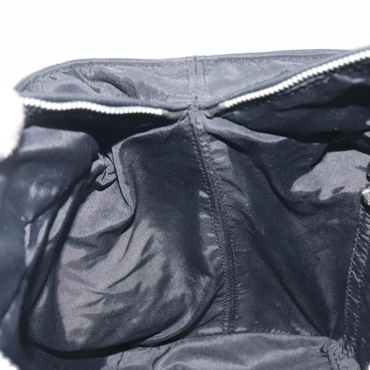 HERMES Acape Luco PM Hand Bag Nylon Black Auth bs36629