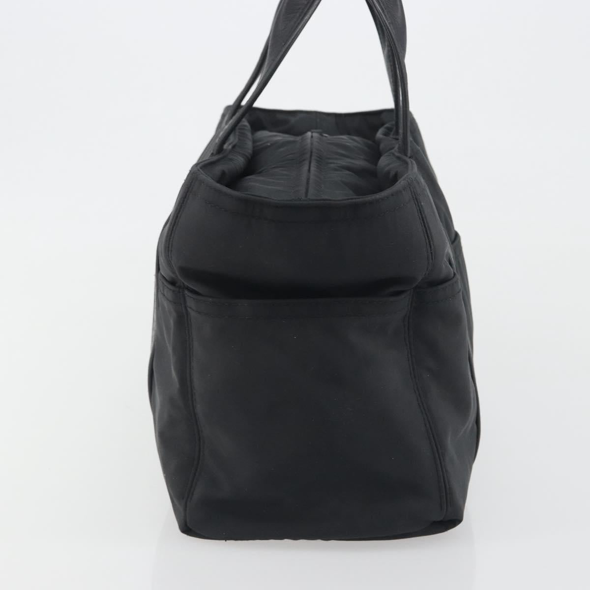 HERMES Acape Luco PM Hand Bag Nylon Black Auth bs36629
