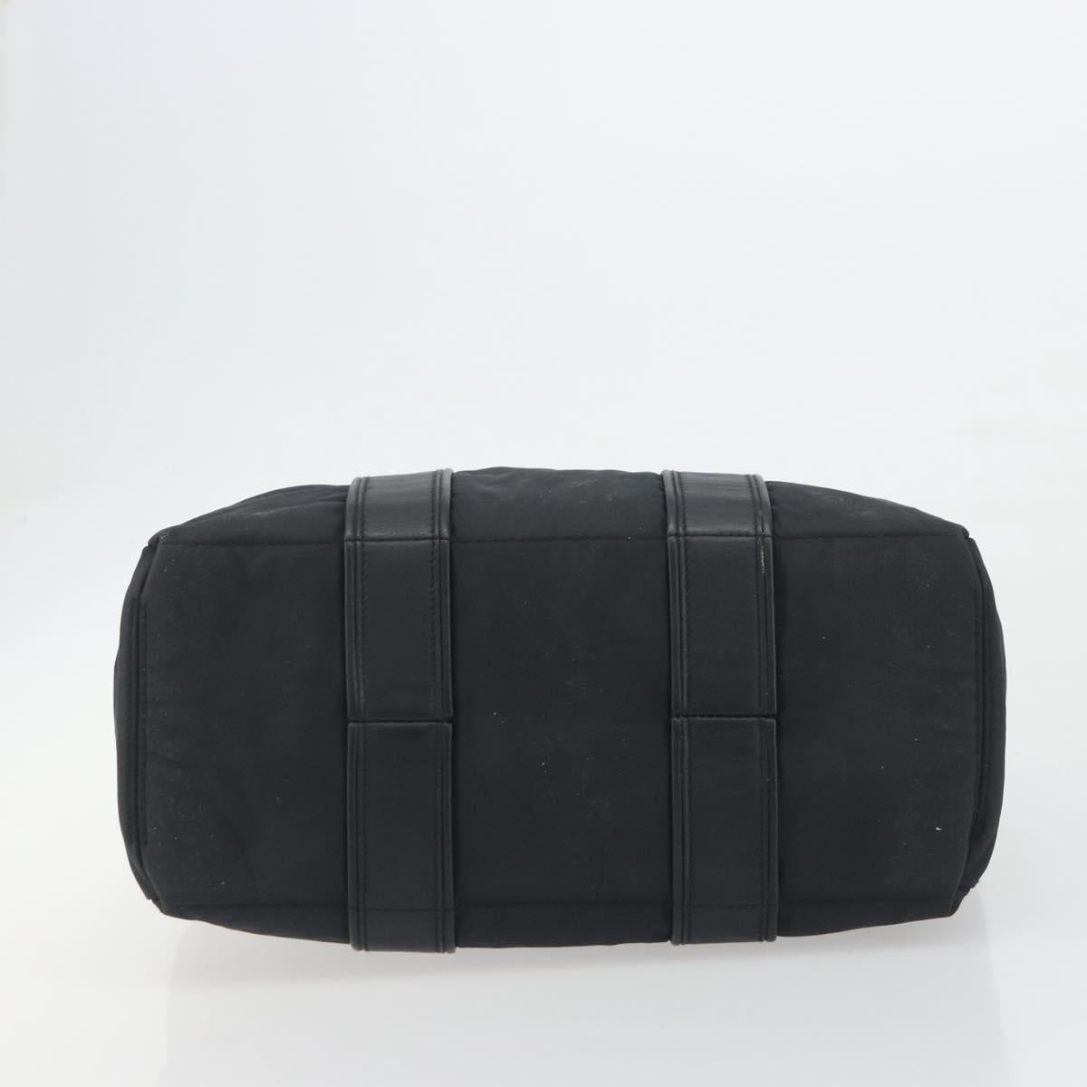 HERMES Acape Luco PM Hand Bag Nylon Black Auth bs36629