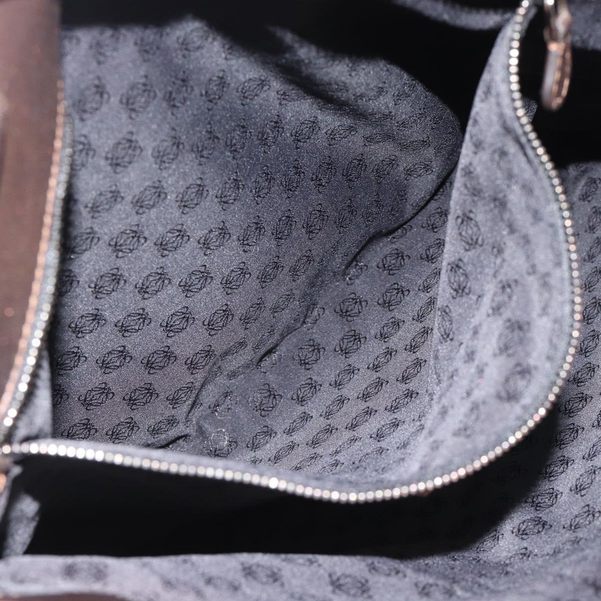 LOEWE Tote Bag Leather Bronze Auth bs36630
