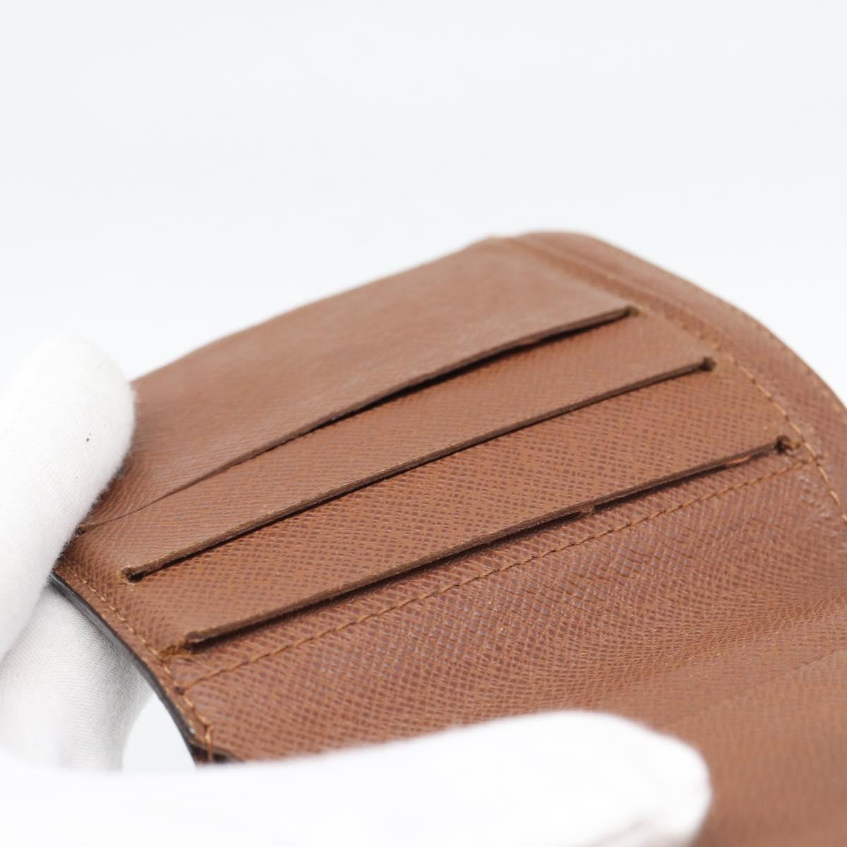 LOUIS VUITTON Monogram Compact Zip Wallet M61667 LV Auth bs36635