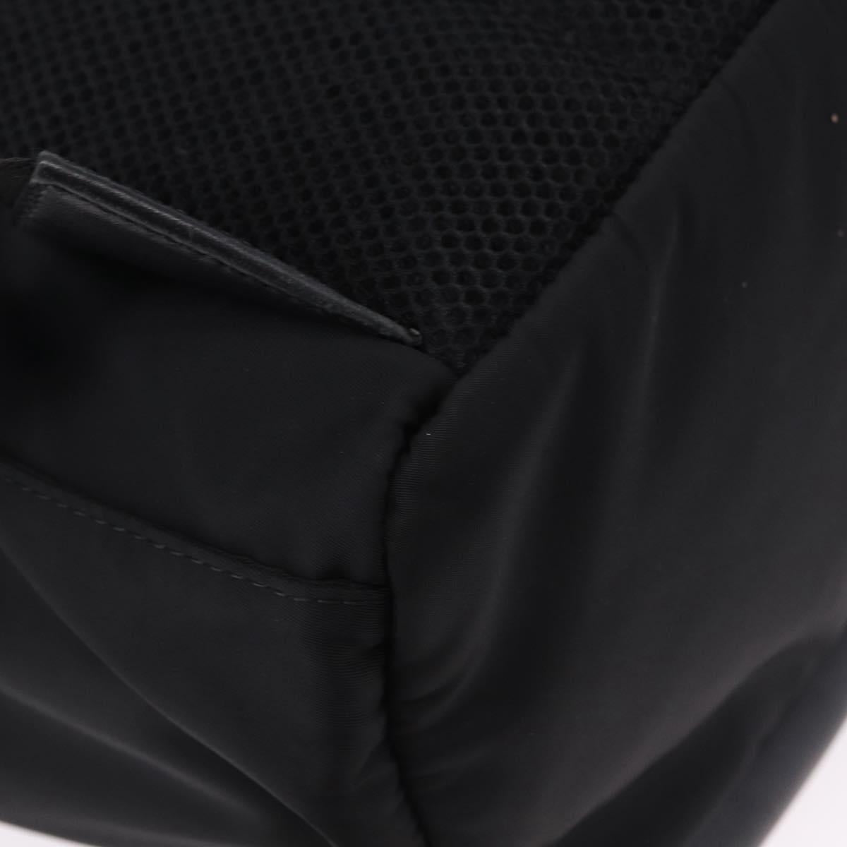 FENDI Backpack Nylon Black Silver Auth bs36641V