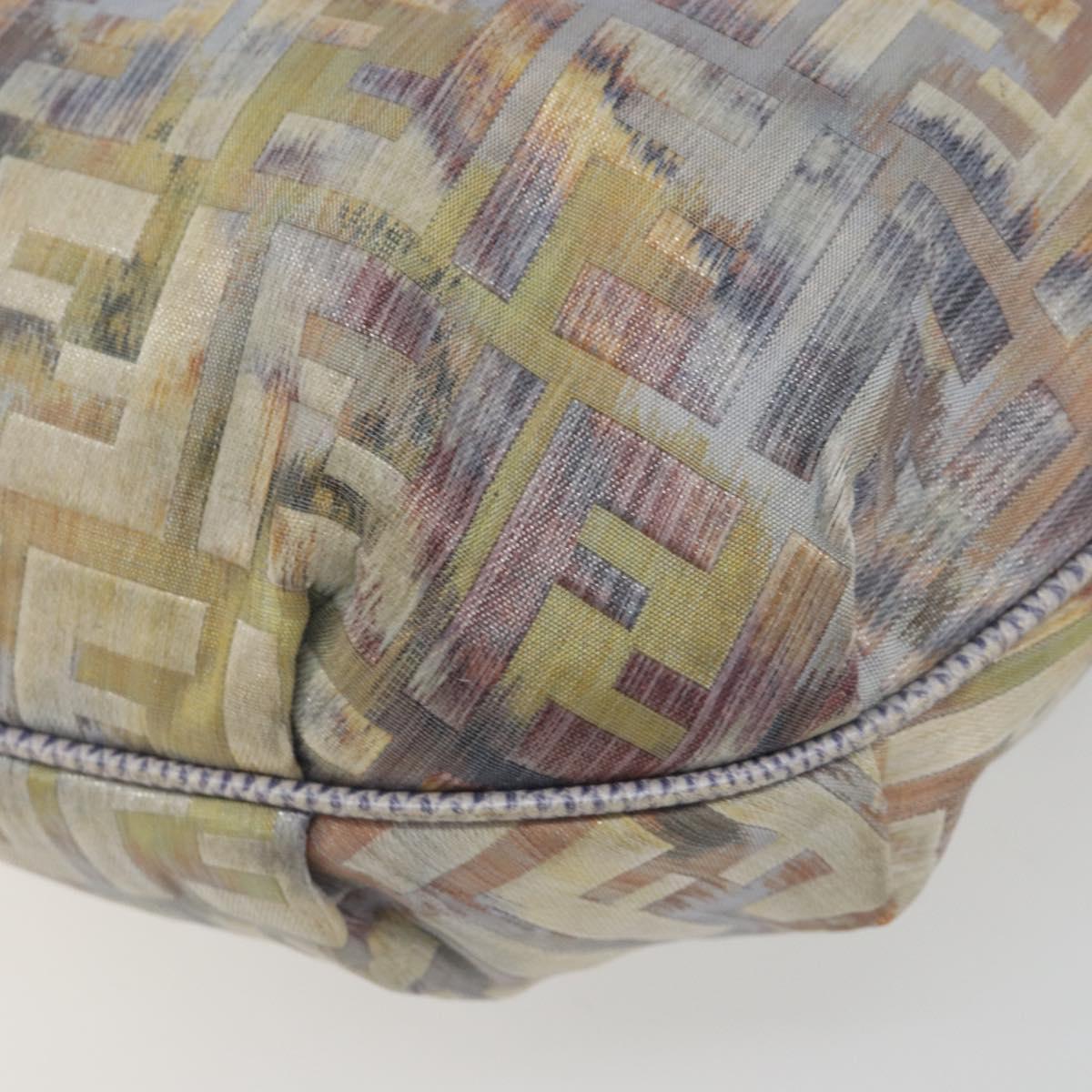 FENDI Zucca Canvas Chain Hand Bag Multicolor Gold Auth bs36645