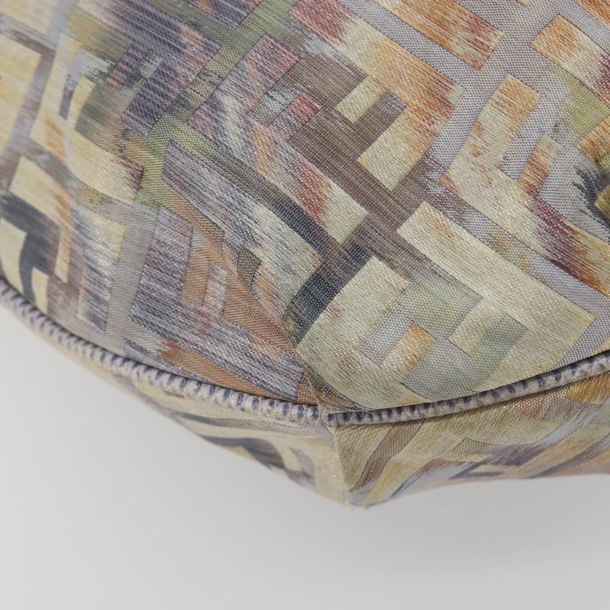 FENDI Zucca Canvas Chain Hand Bag Multicolor Gold Auth bs36645