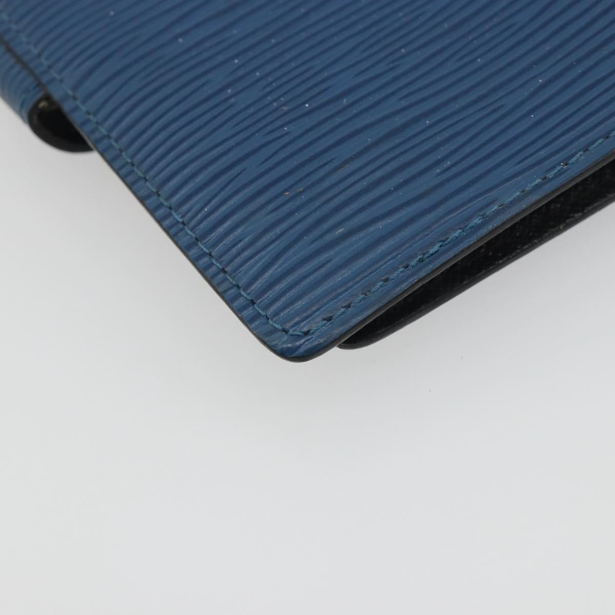 LOUIS VUITTON Epi Agenda PM Day Planner Cover Blue R20055 LV Auth bs36649