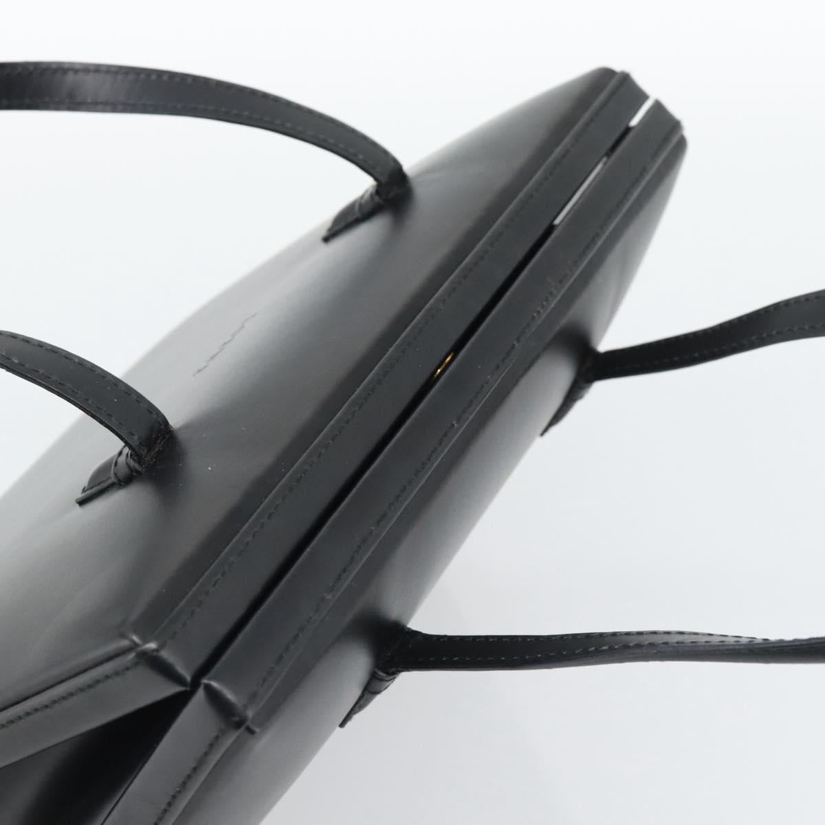 LOEWE Hand Bag Leather Black Auth bs36651