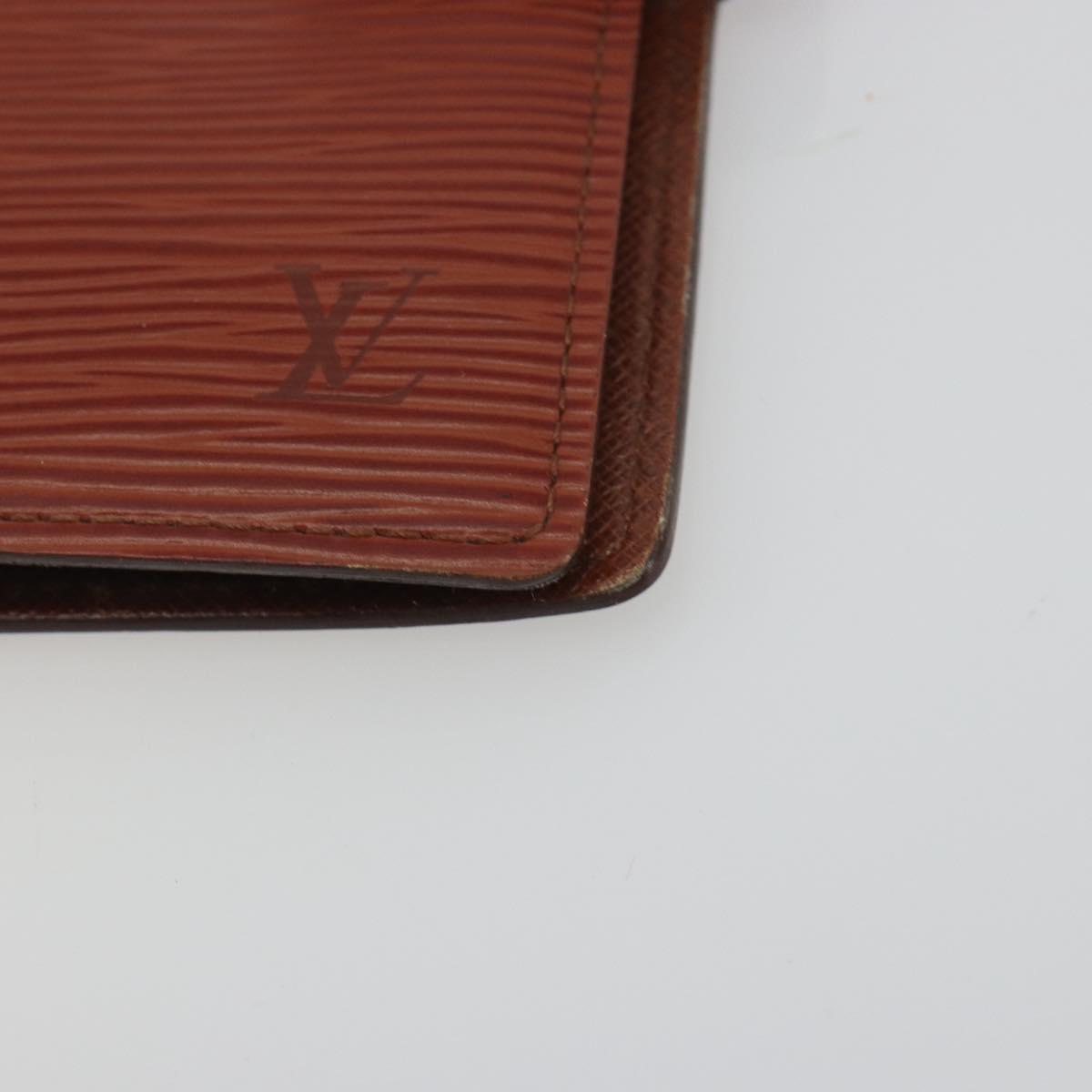 LOUIS VUITTON Epi Agenda PM Day Planner Cover Brown R20053 LV Auth bs36653