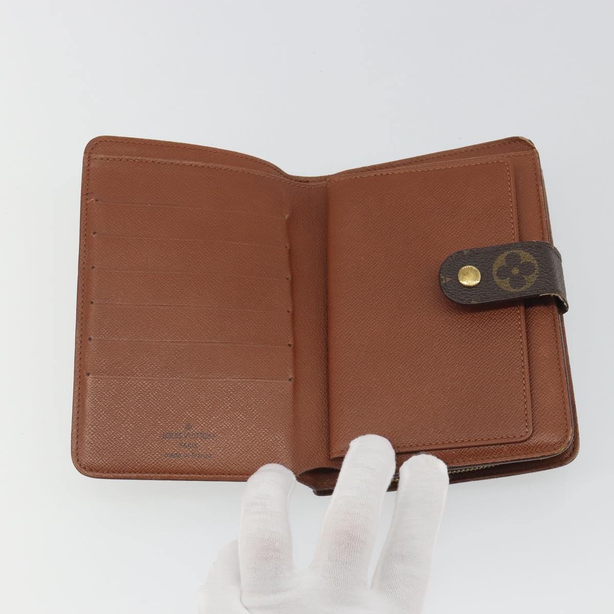 LOUIS VUITTON Monogram Porto Papie Zip Wallet M61207 LV Auth bs36654