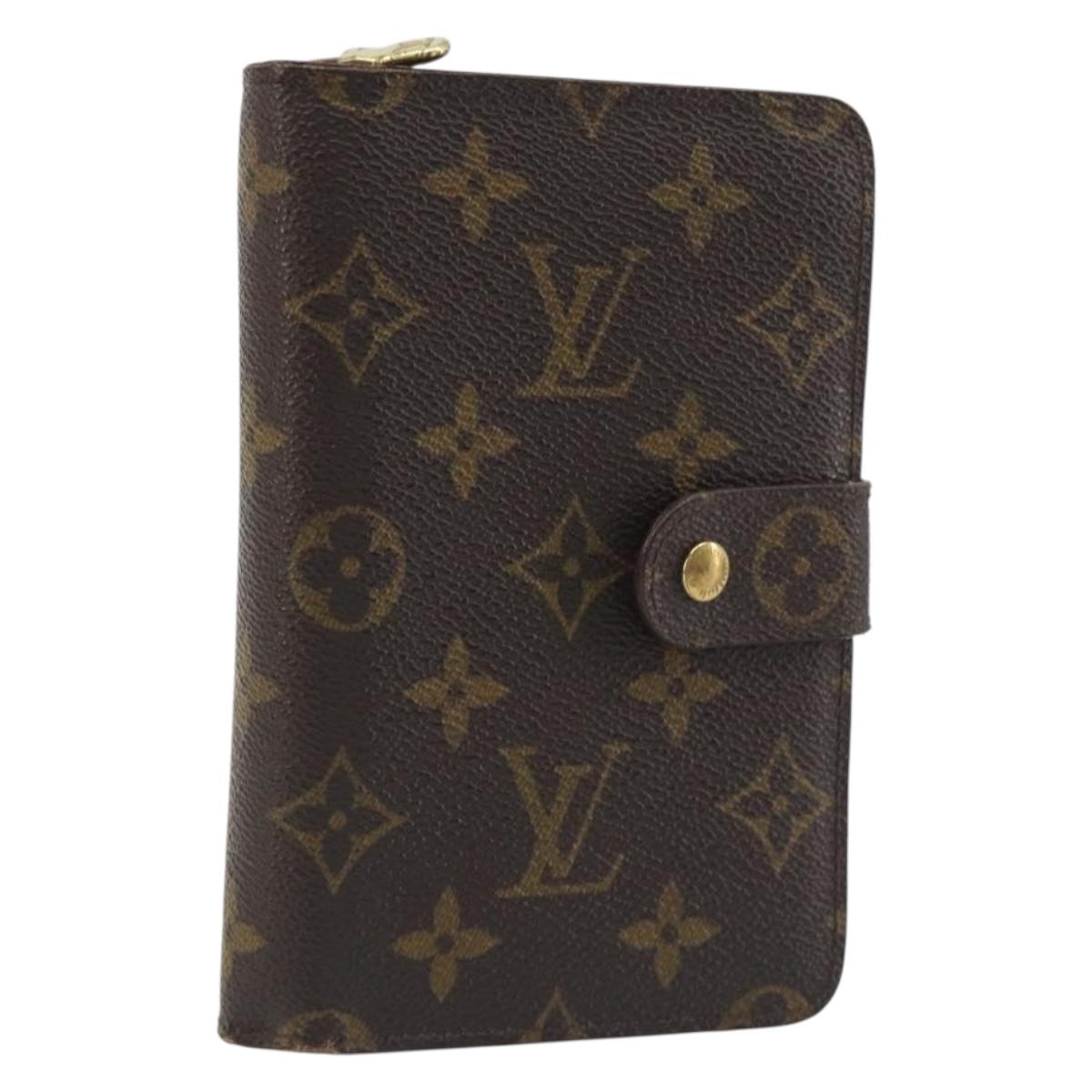 LOUIS VUITTON Monogram Porto Papie Zip Wallet M61207 LV Auth bs36654