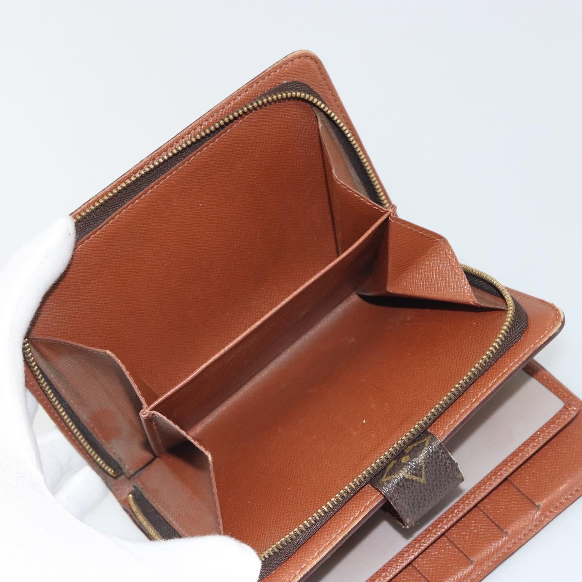LOUIS VUITTON Monogram Porto Papie Zip Wallet M61207 LV Auth bs36654