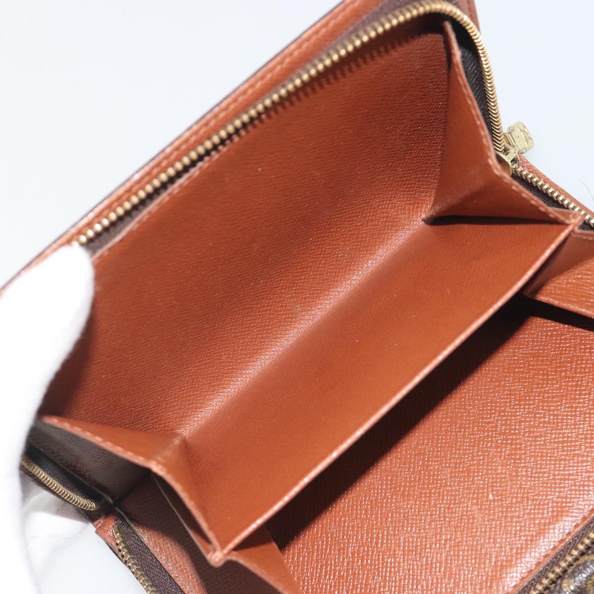 LOUIS VUITTON Monogram Porto Papie Zip Wallet M61207 LV Auth bs36654