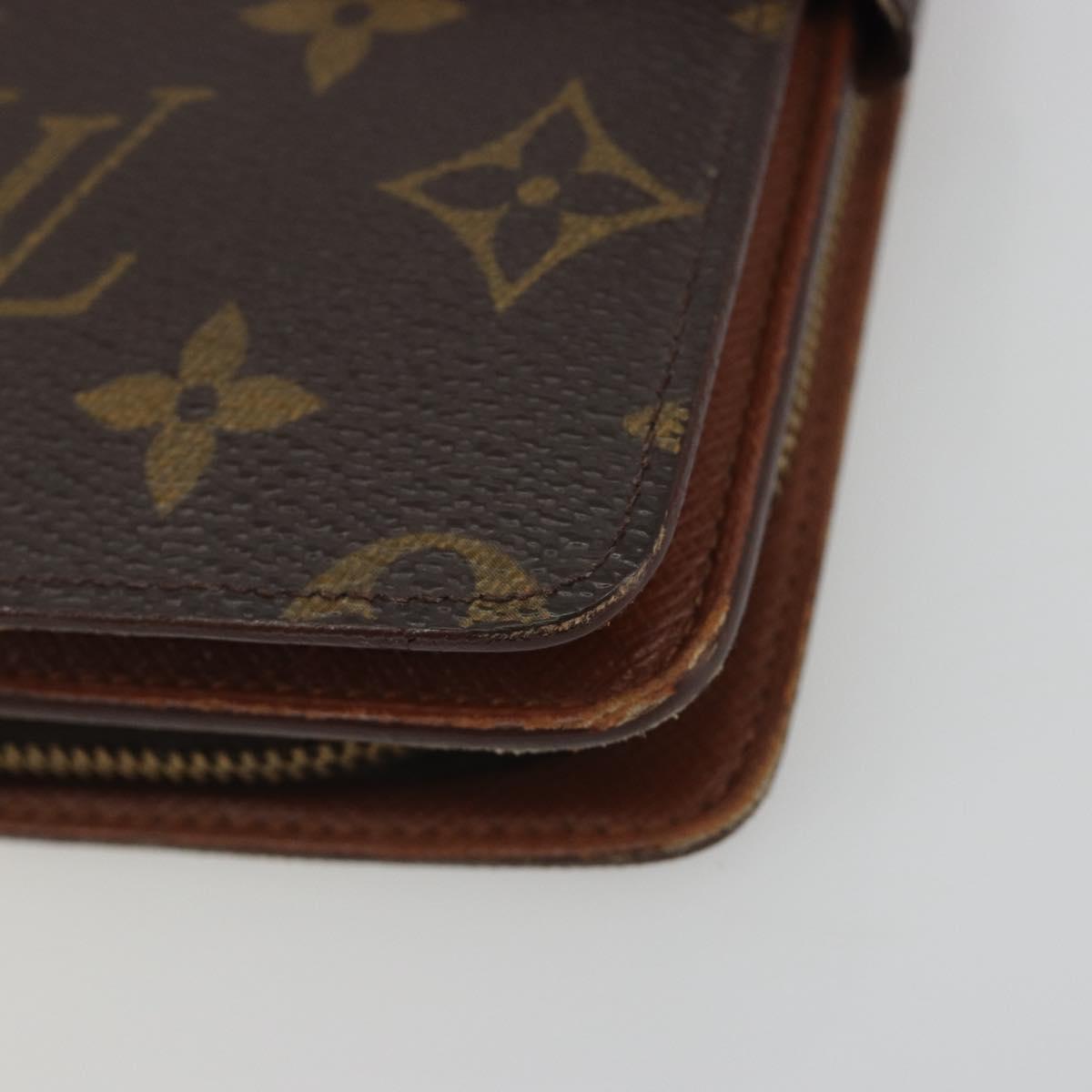 LOUIS VUITTON Monogram Porto Papie Zip Wallet M61207 LV Auth bs36654