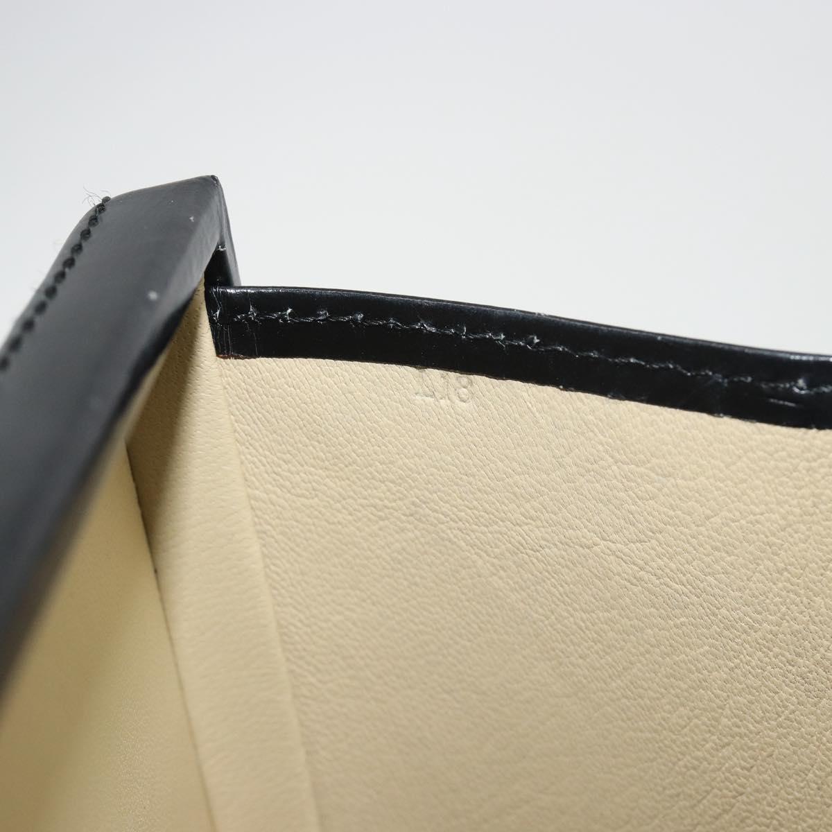 LOEWE Hand Bag Leather Black Auth bs36661