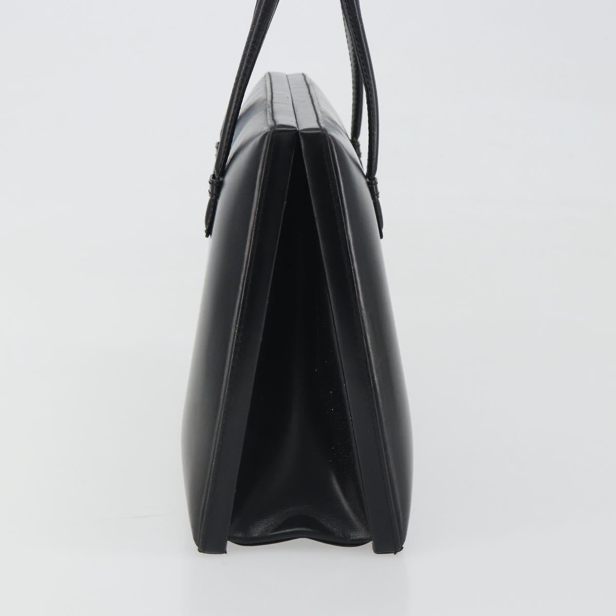 LOEWE Hand Bag Leather Black Auth bs36661