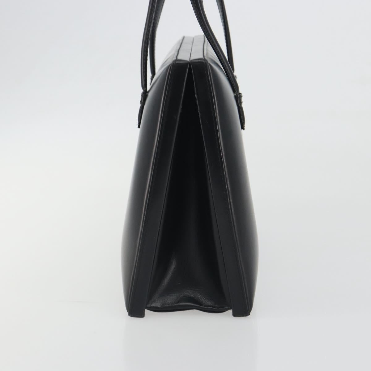 LOEWE Hand Bag Leather Black Auth bs36661