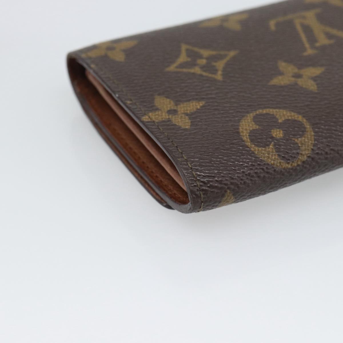 LOUIS VUITTON Monogram Porte Monnaie Zip Wallet M61735 LV Auth bs36665A