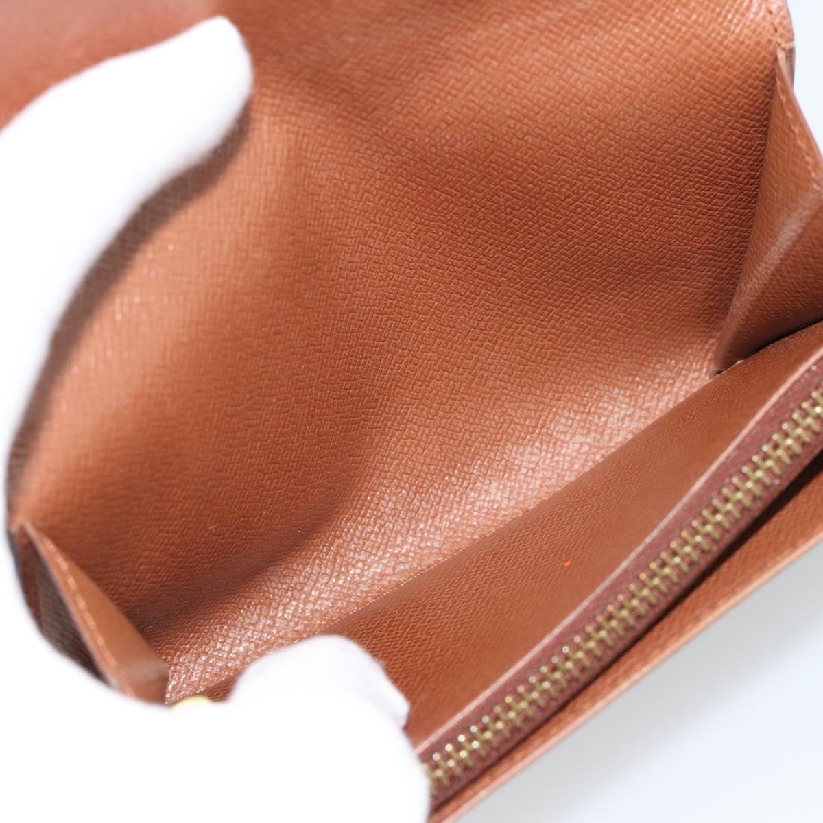 LOUIS VUITTON Monogram Porte Monnaie Zip Wallet M61735 LV Auth bs36665A