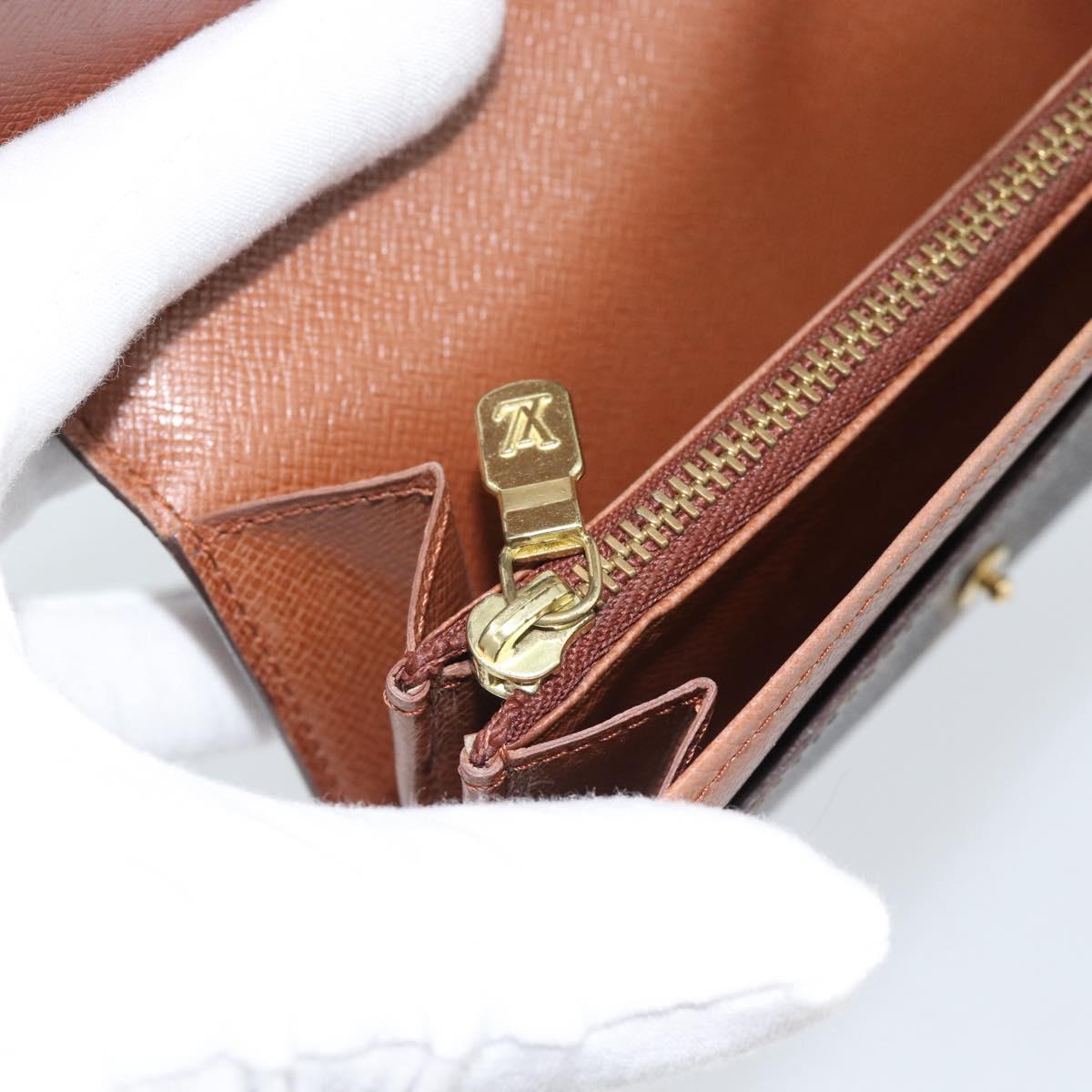 LOUIS VUITTON Monogram Porte Monnaie Zip Wallet M61735 LV Auth bs36665A