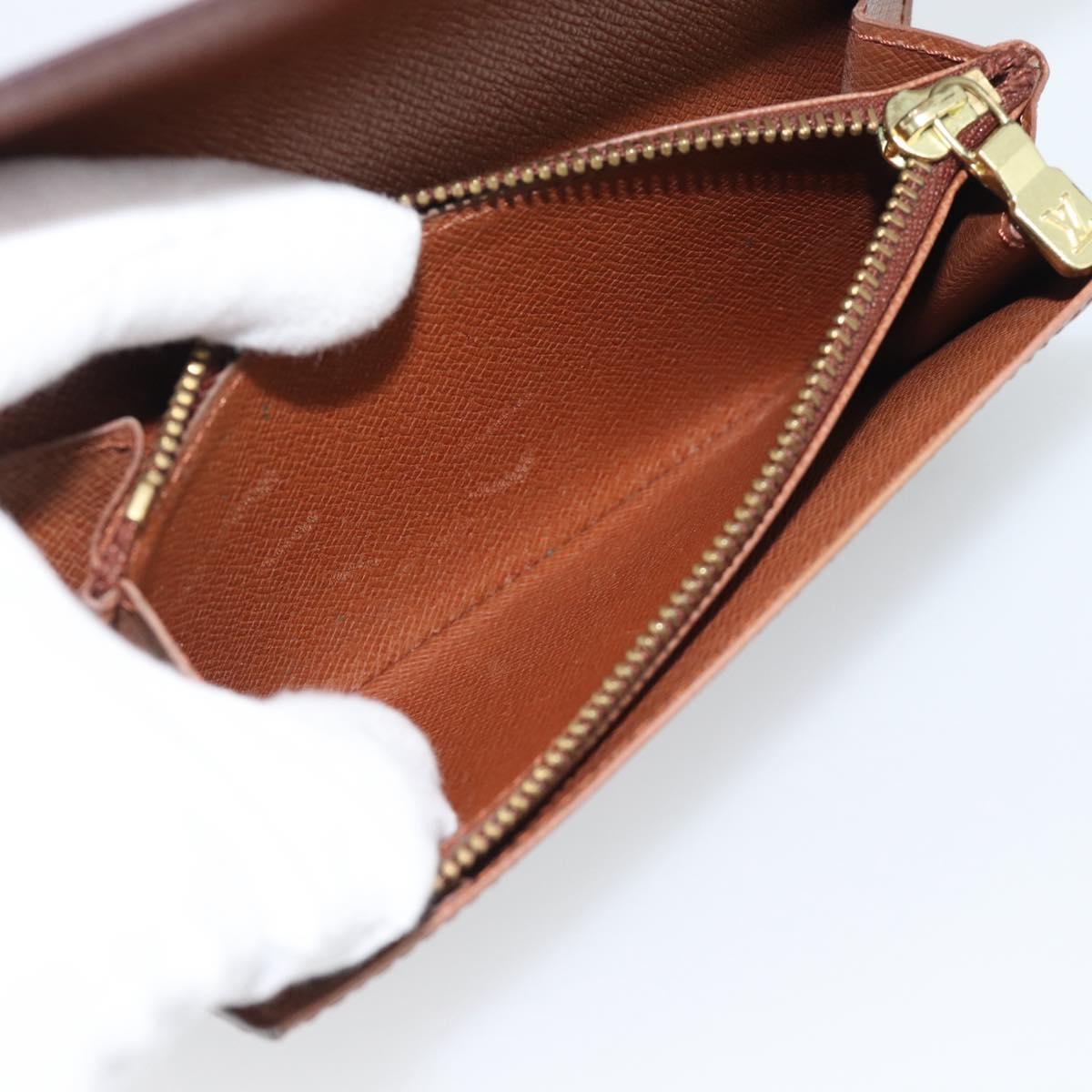 LOUIS VUITTON Monogram Porte Monnaie Zip Wallet M61735 LV Auth bs36665A