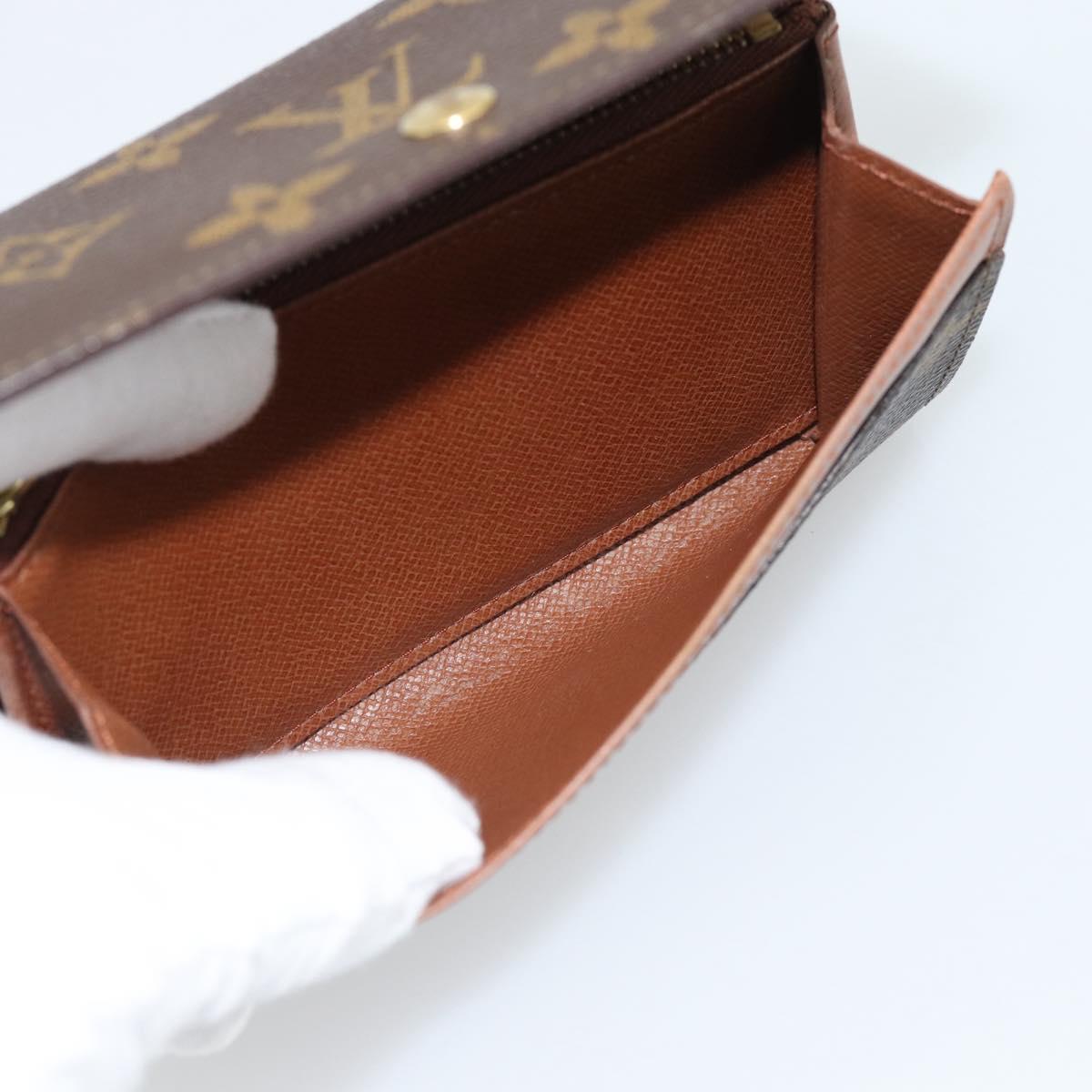 LOUIS VUITTON Monogram Porte Monnaie Zip Wallet M61735 LV Auth bs36665A