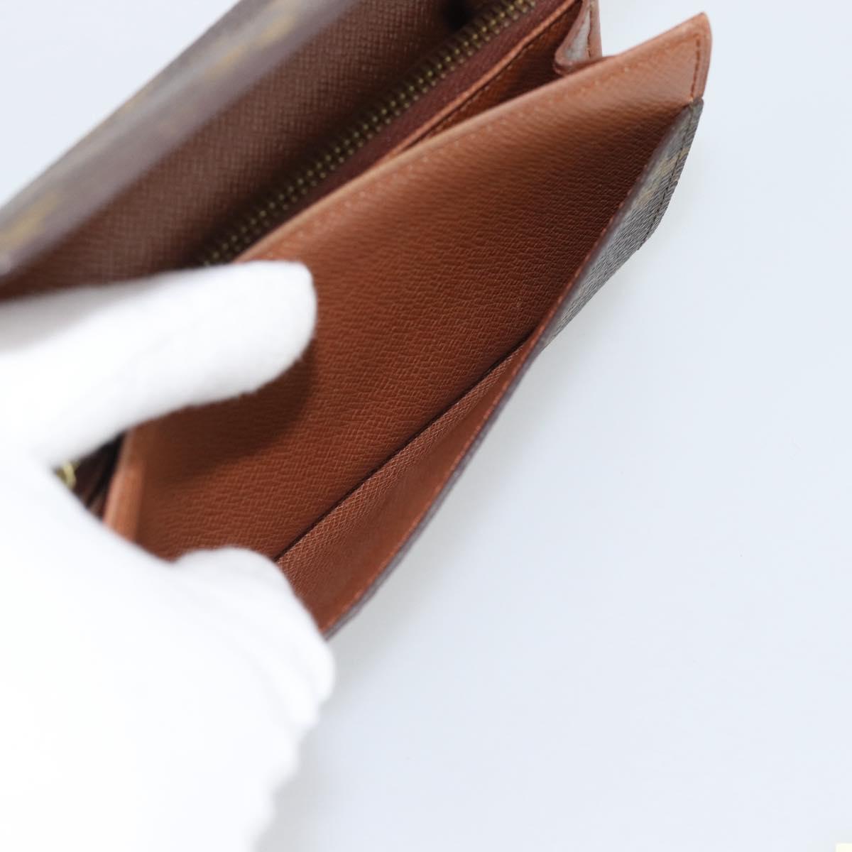 LOUIS VUITTON Monogram Porte Monnaie Zip Wallet M61735 LV Auth bs36665A