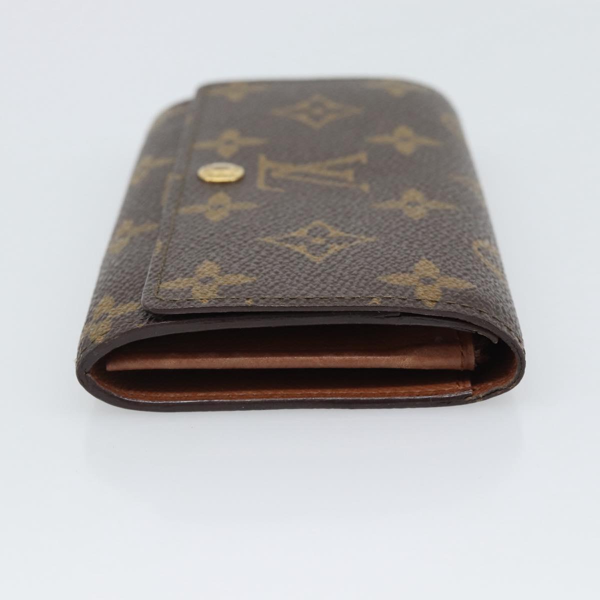 LOUIS VUITTON Monogram Porte Monnaie Zip Wallet M61735 LV Auth bs36665A