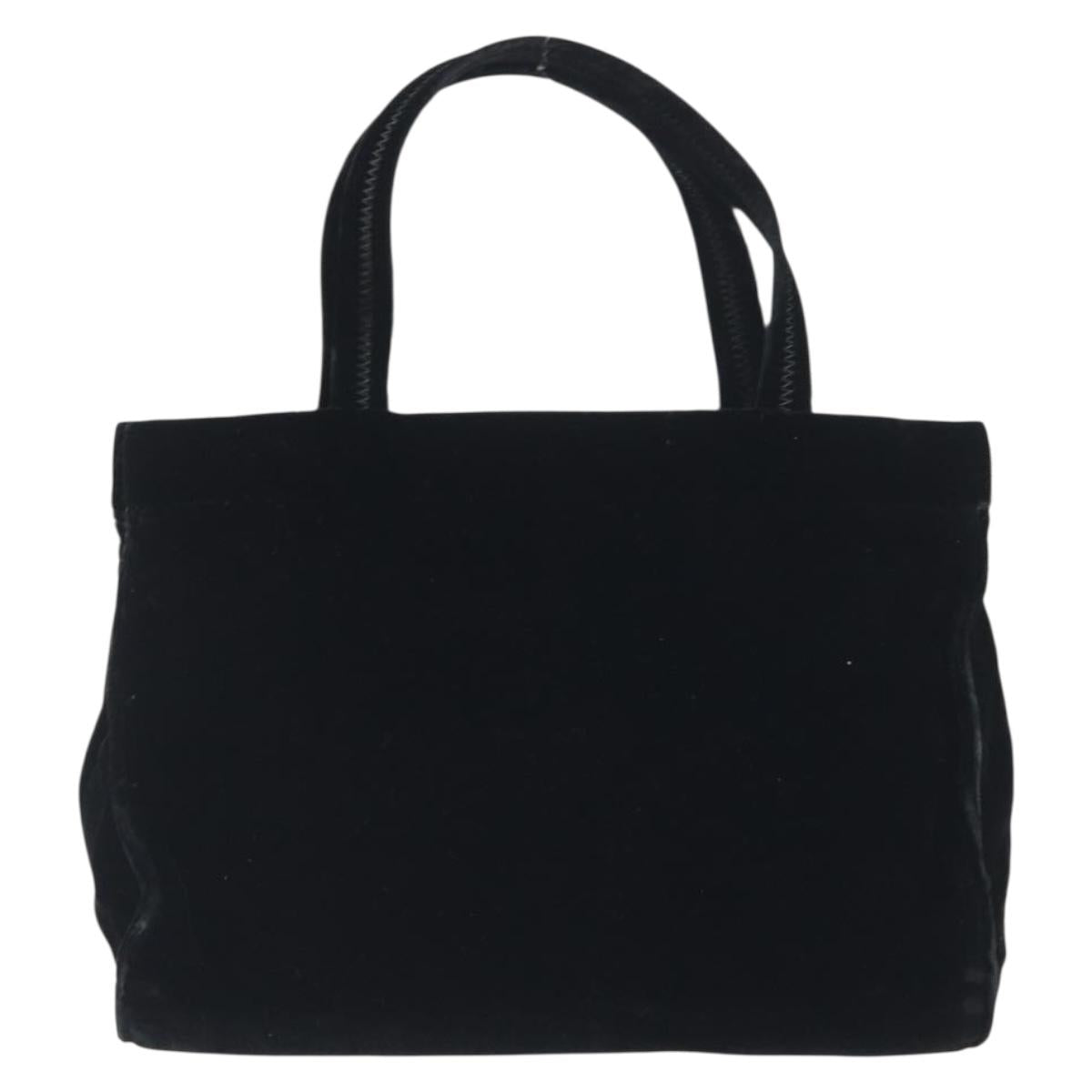PRADA Hand Bag Velor Black Auth bs36670