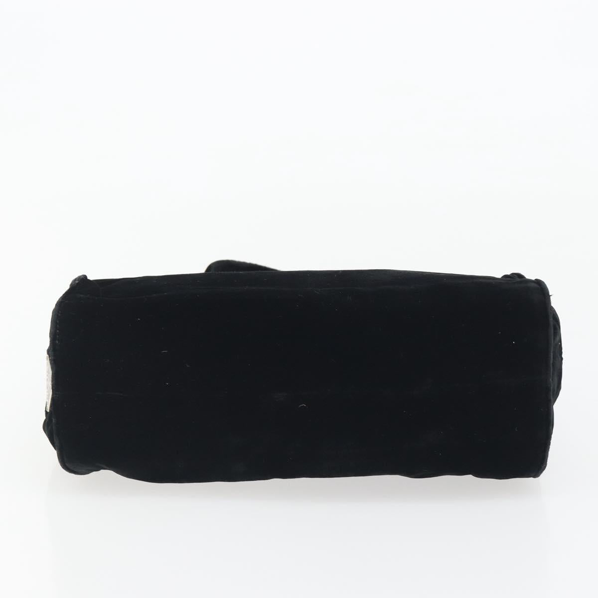PRADA Hand Bag Velor Black Auth bs36670