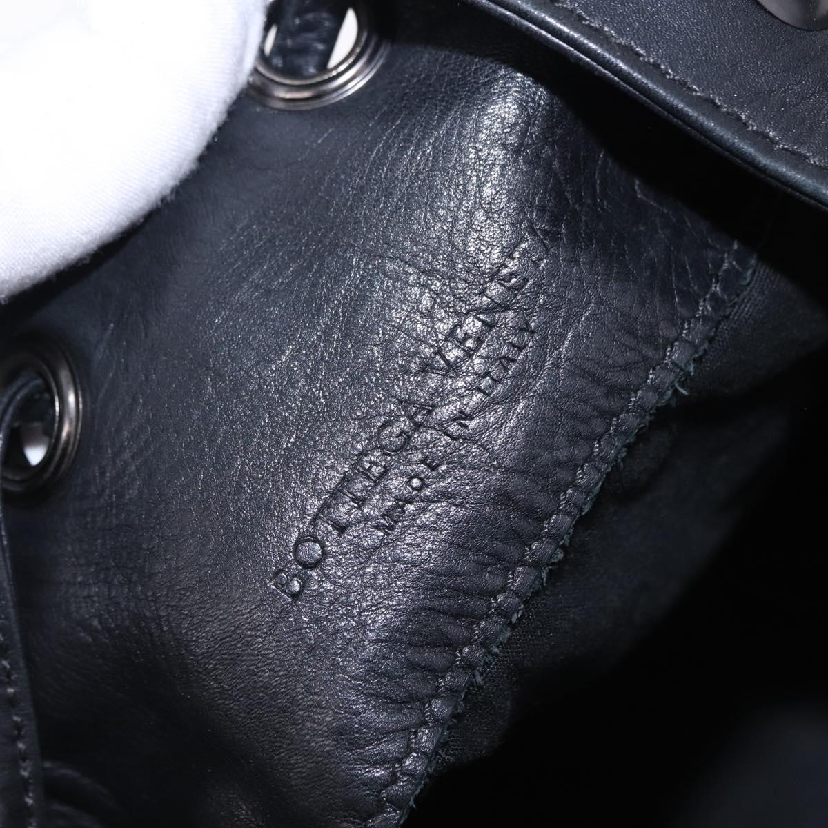 BOTTEGA VENETA INTRECCIATO Backpack Leather Black 155095 Auth bs36676A