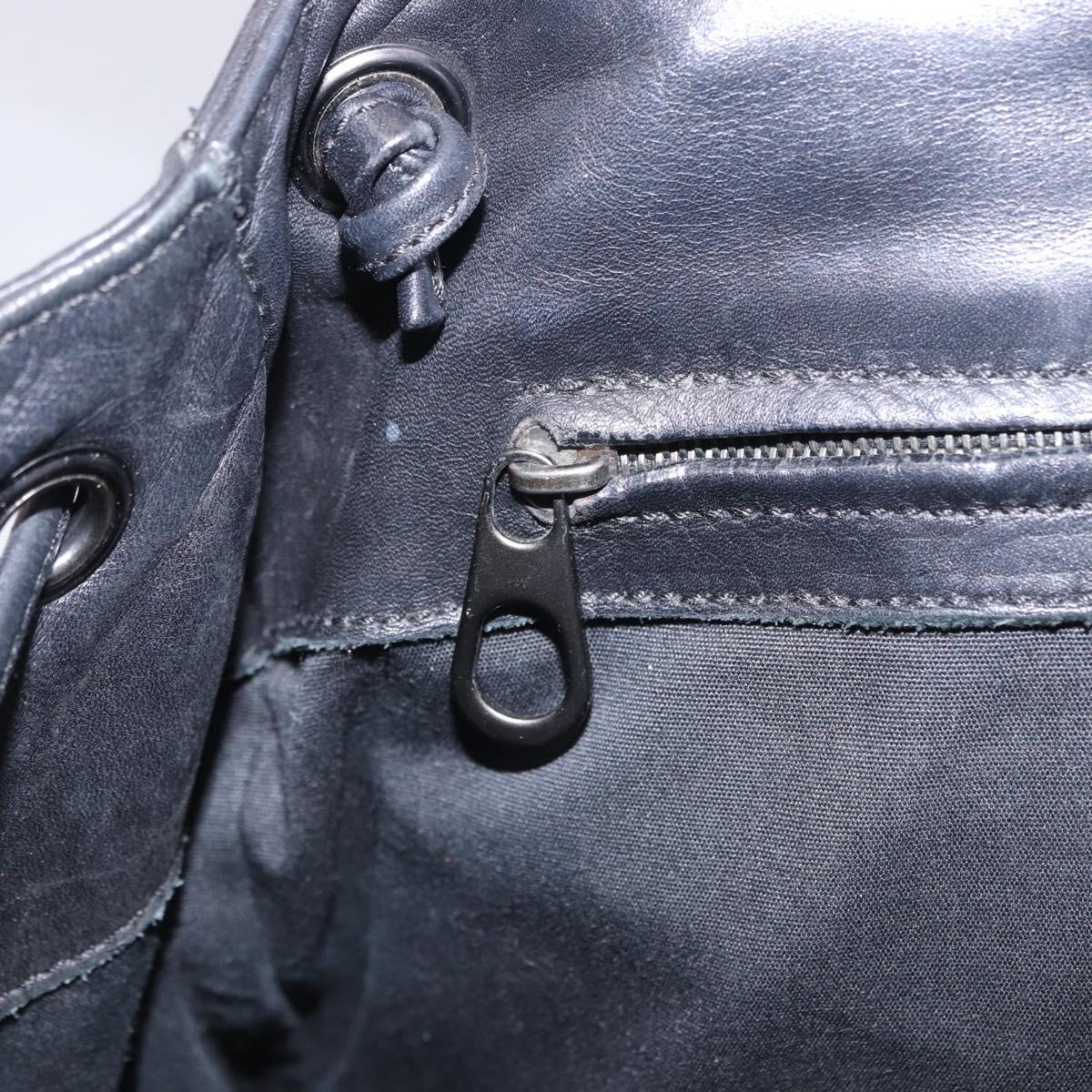 BOTTEGA VENETA INTRECCIATO Backpack Leather Black 155095 Auth bs36676A