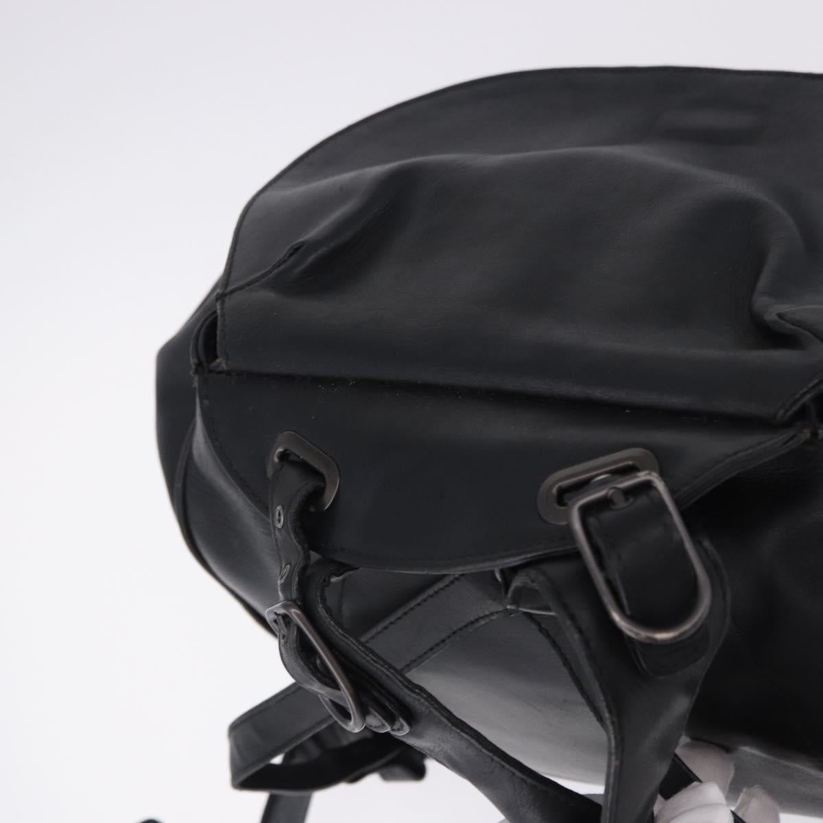 BOTTEGA VENETA INTRECCIATO Backpack Leather Black 155095 Auth bs36676A