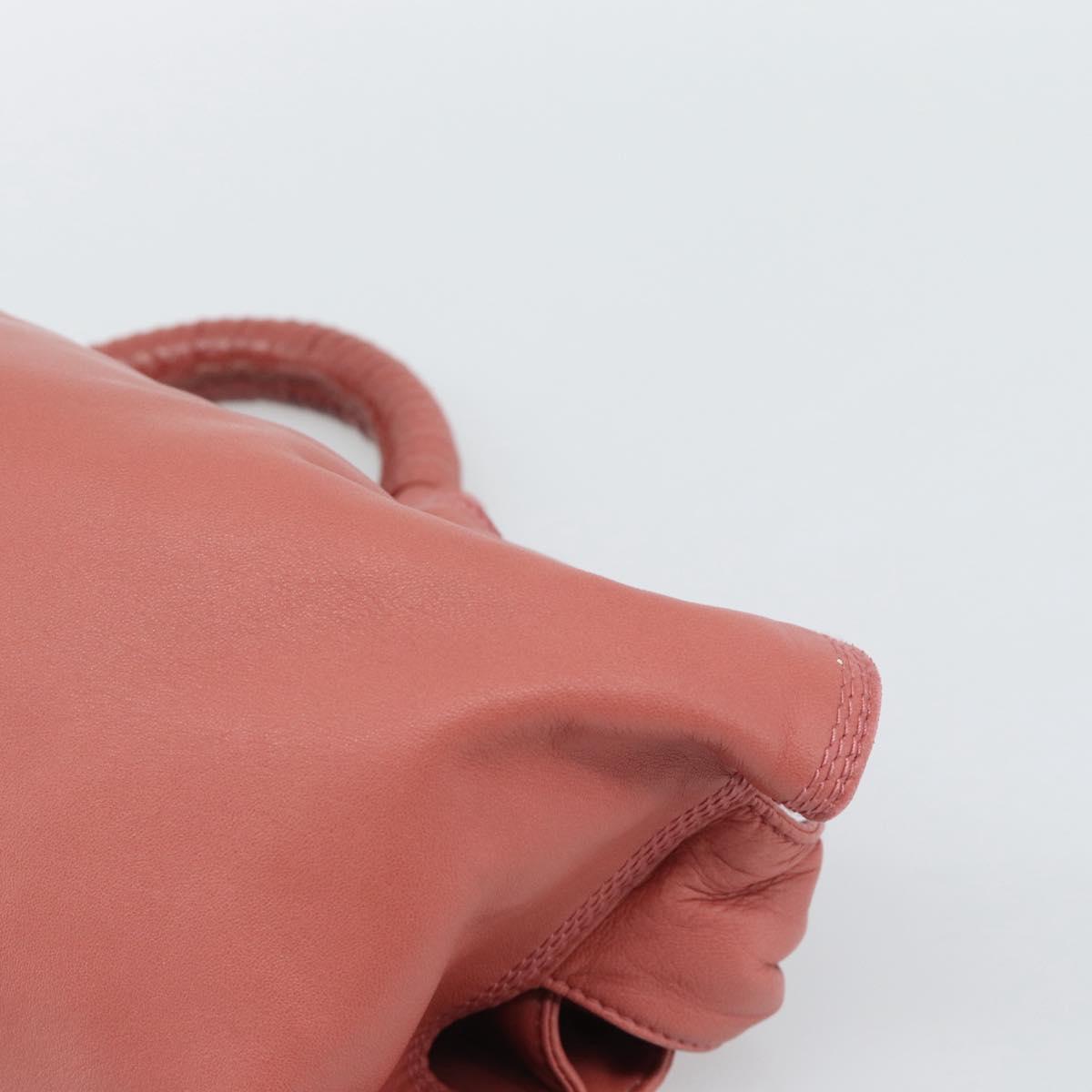 LOEWE Nappa Aire Anagram Hand Bag Leather Pink Gold Auth bs36684A