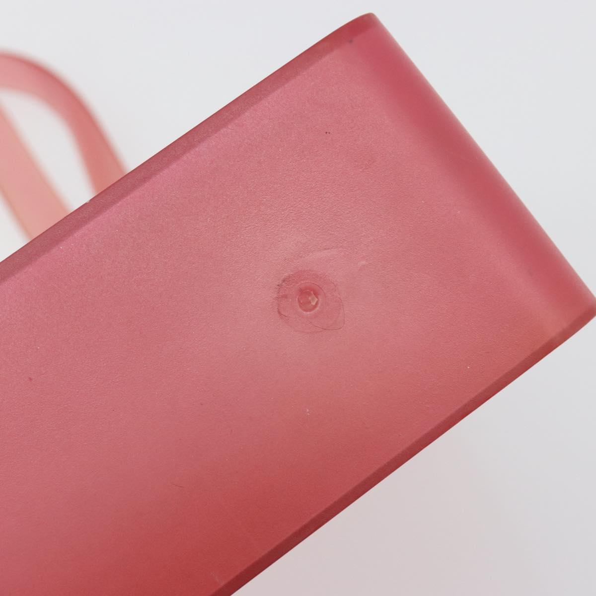 CHANEL Tote Bag Rubber Pink CC Auth bs36687