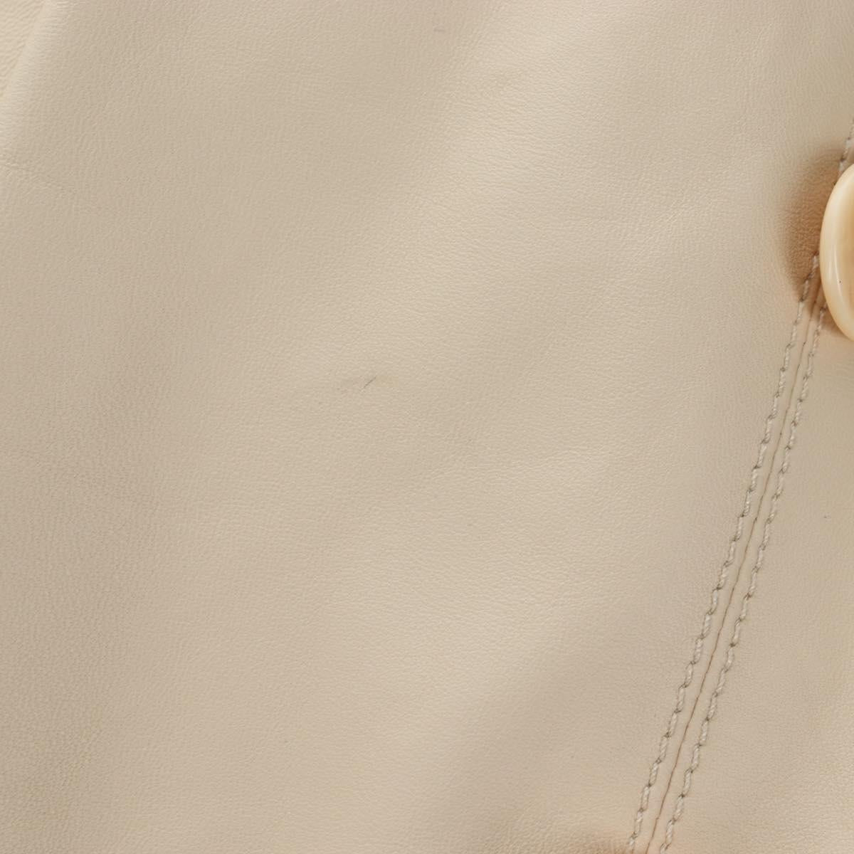 LOEWE Jacket Leather Beige Auth bs36688M